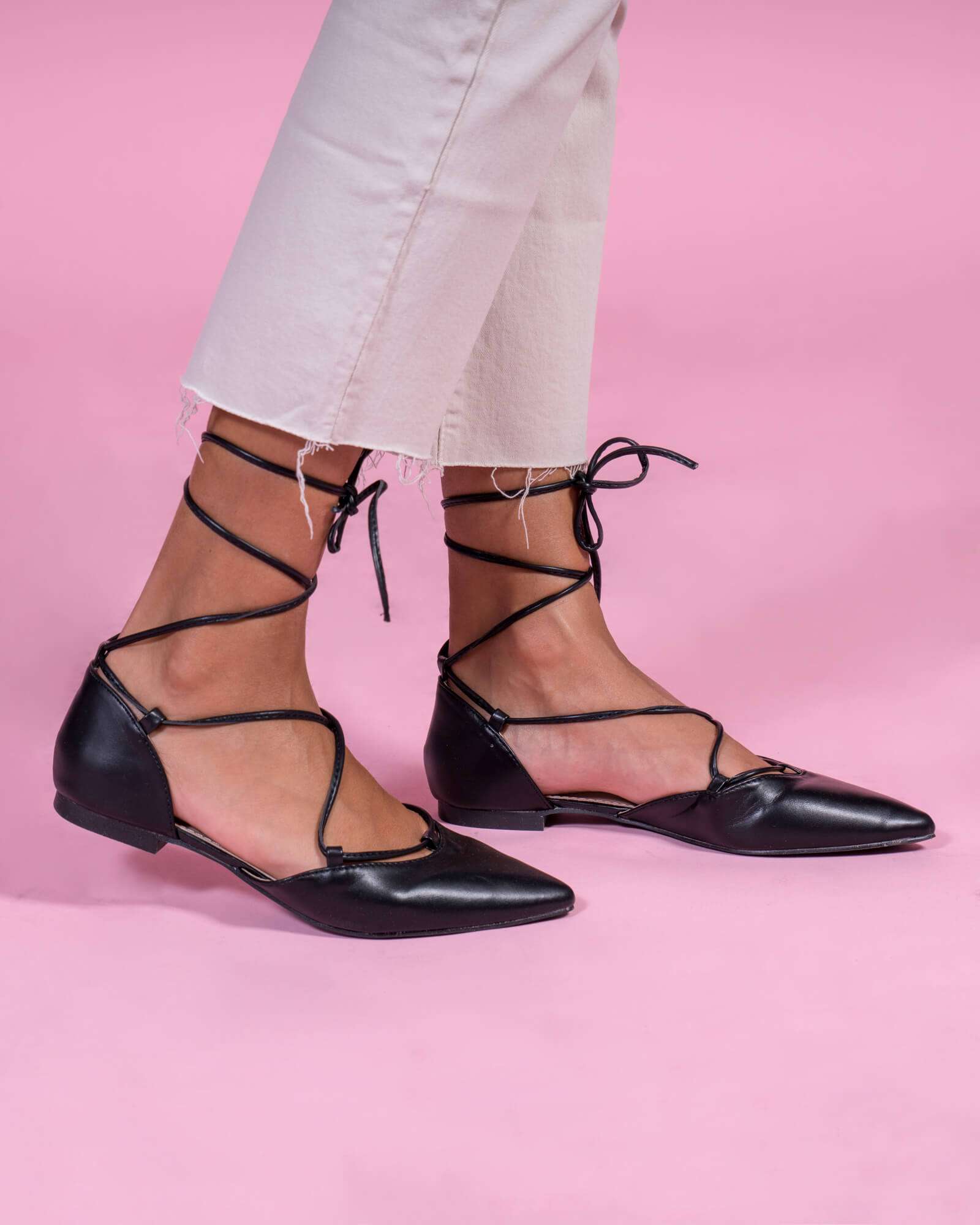 Ballerine con lacci incrociati deals
