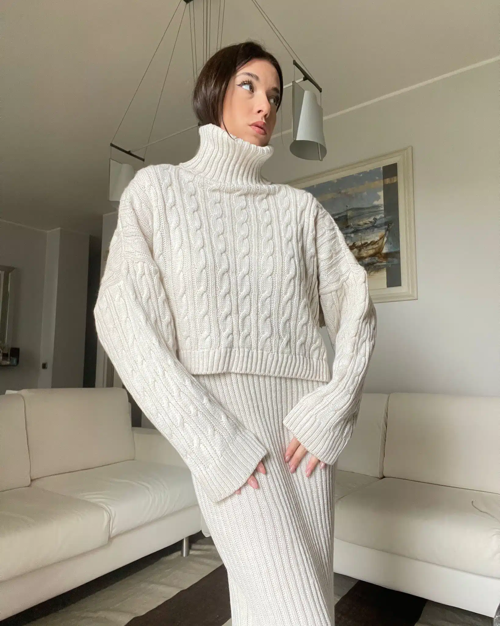 ONLY Curve - Coordinato beige con gilet e pantaloni in misto lino