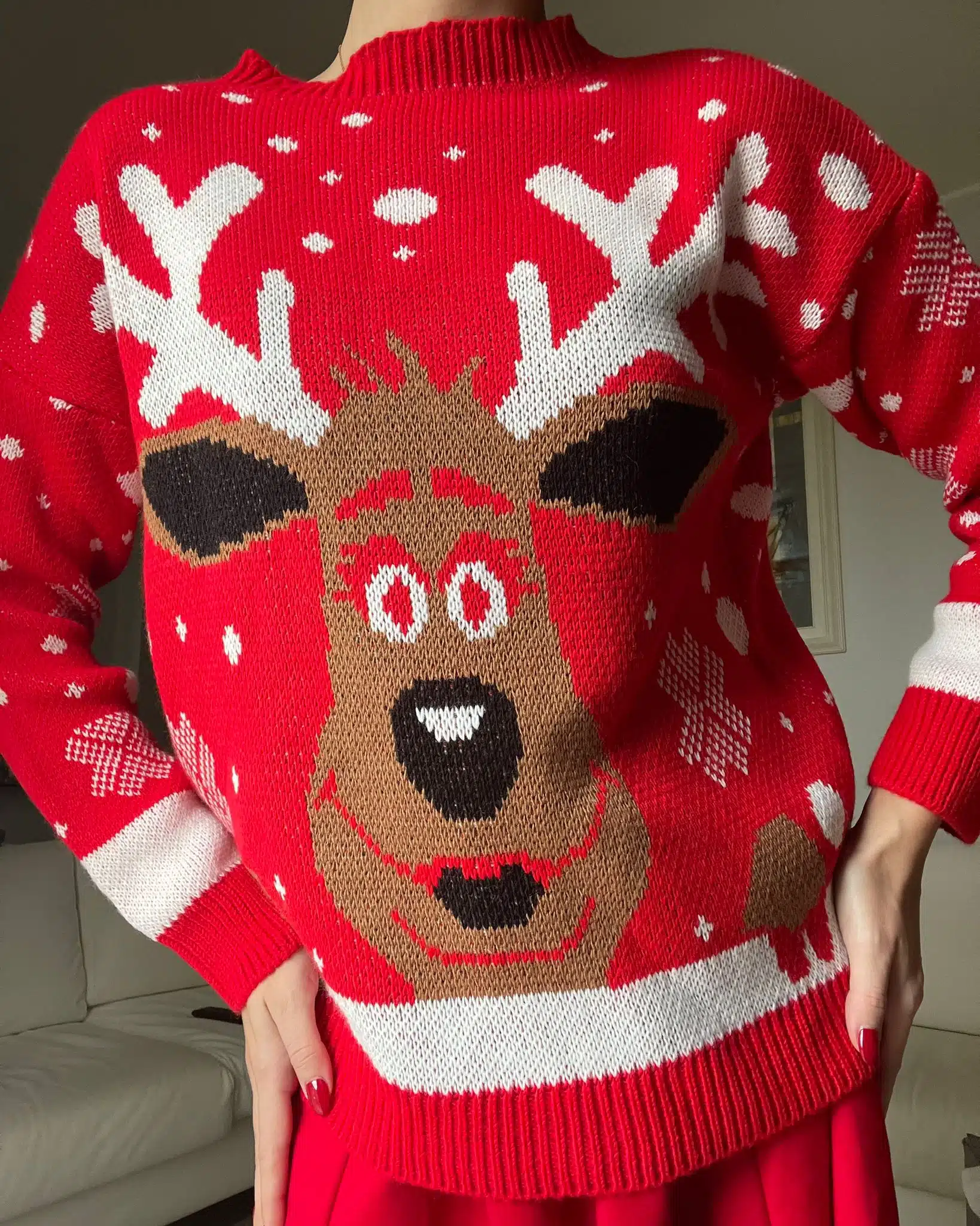 Unibly Maglietta Uomo 'Merry Christmas Renna' - 100% Cotone, Vestibilità Classica, Stampa Originale, Taglie S-XXXL