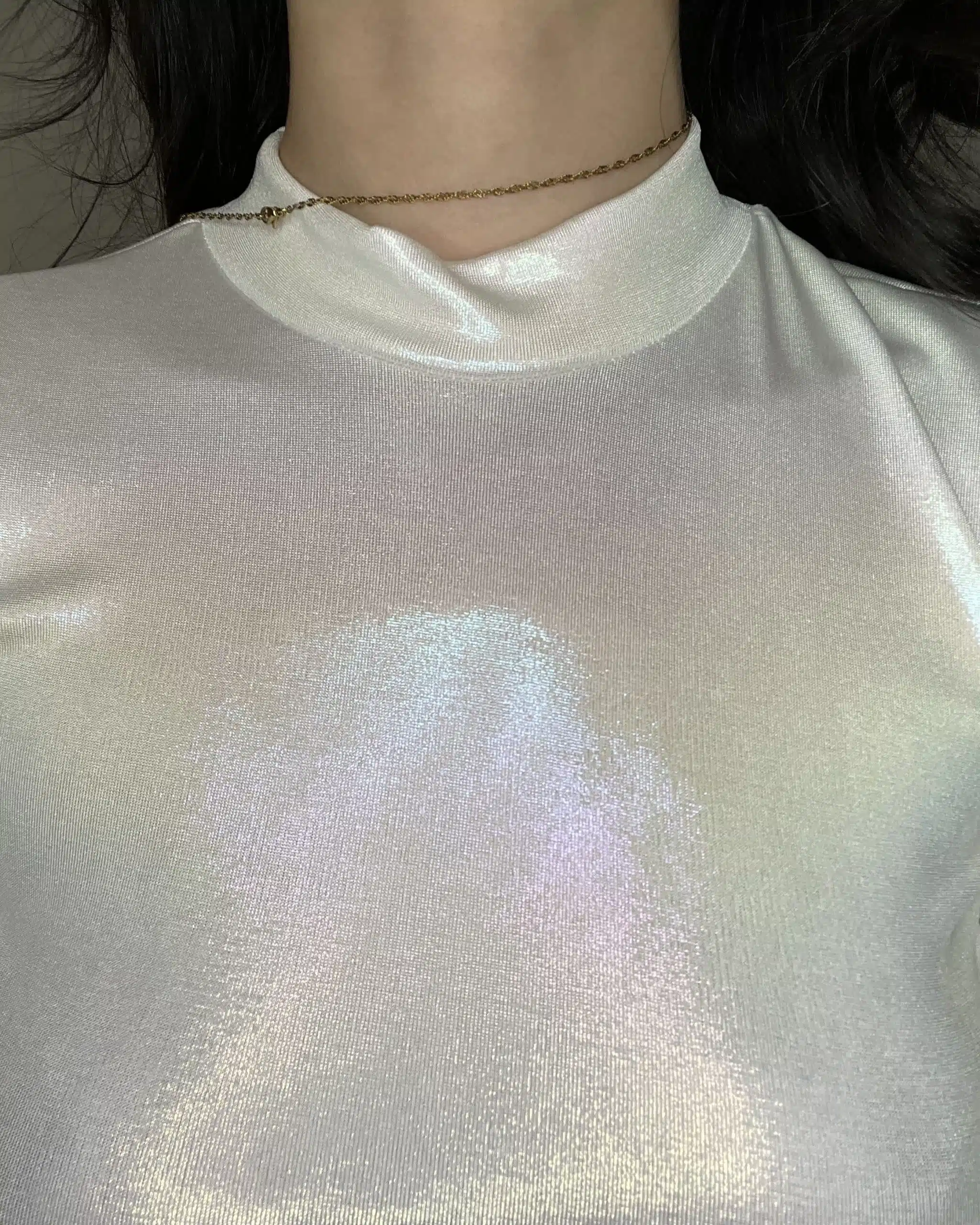 abito metallizzato bianco