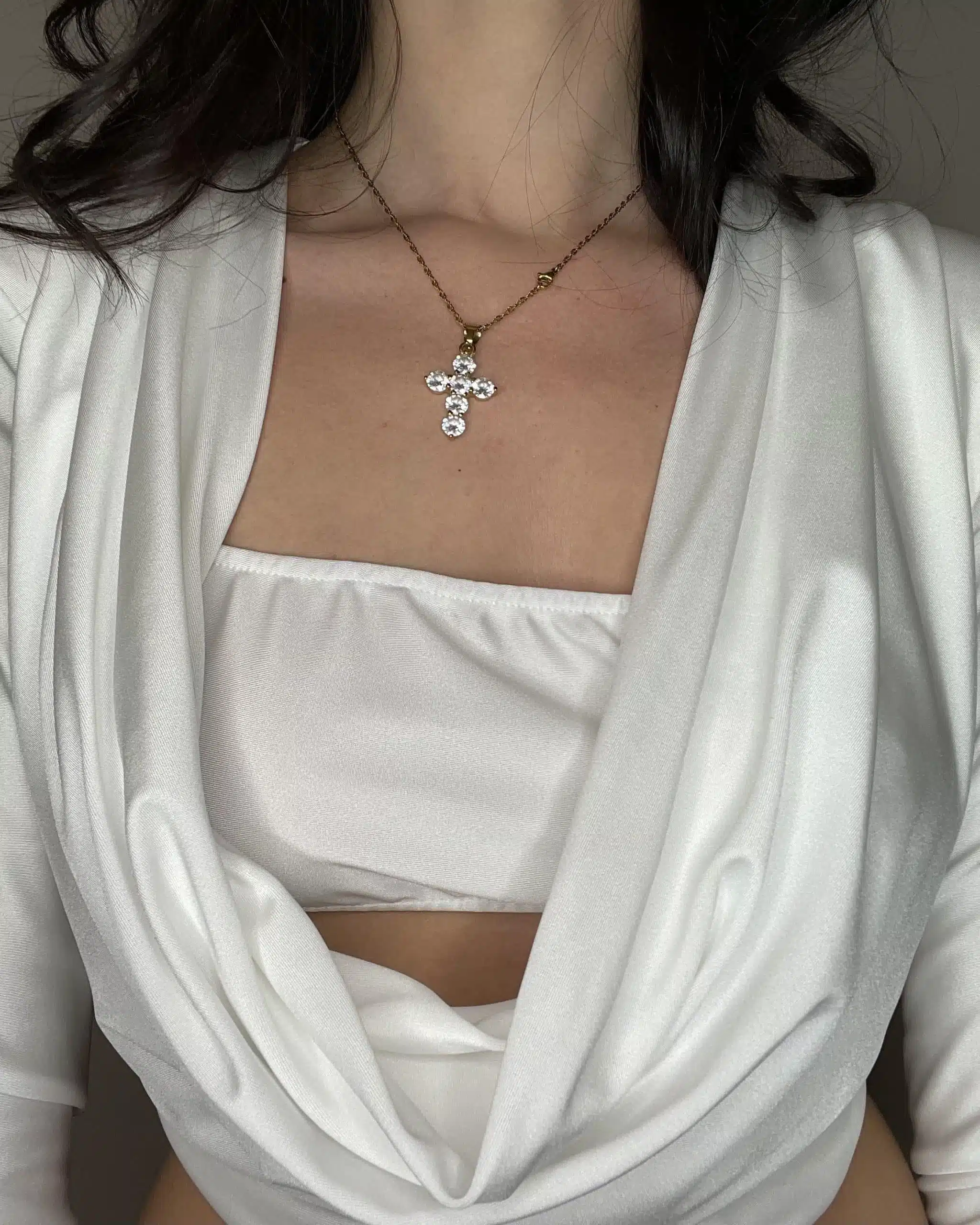 Maglia drappeggiata - BIANCO