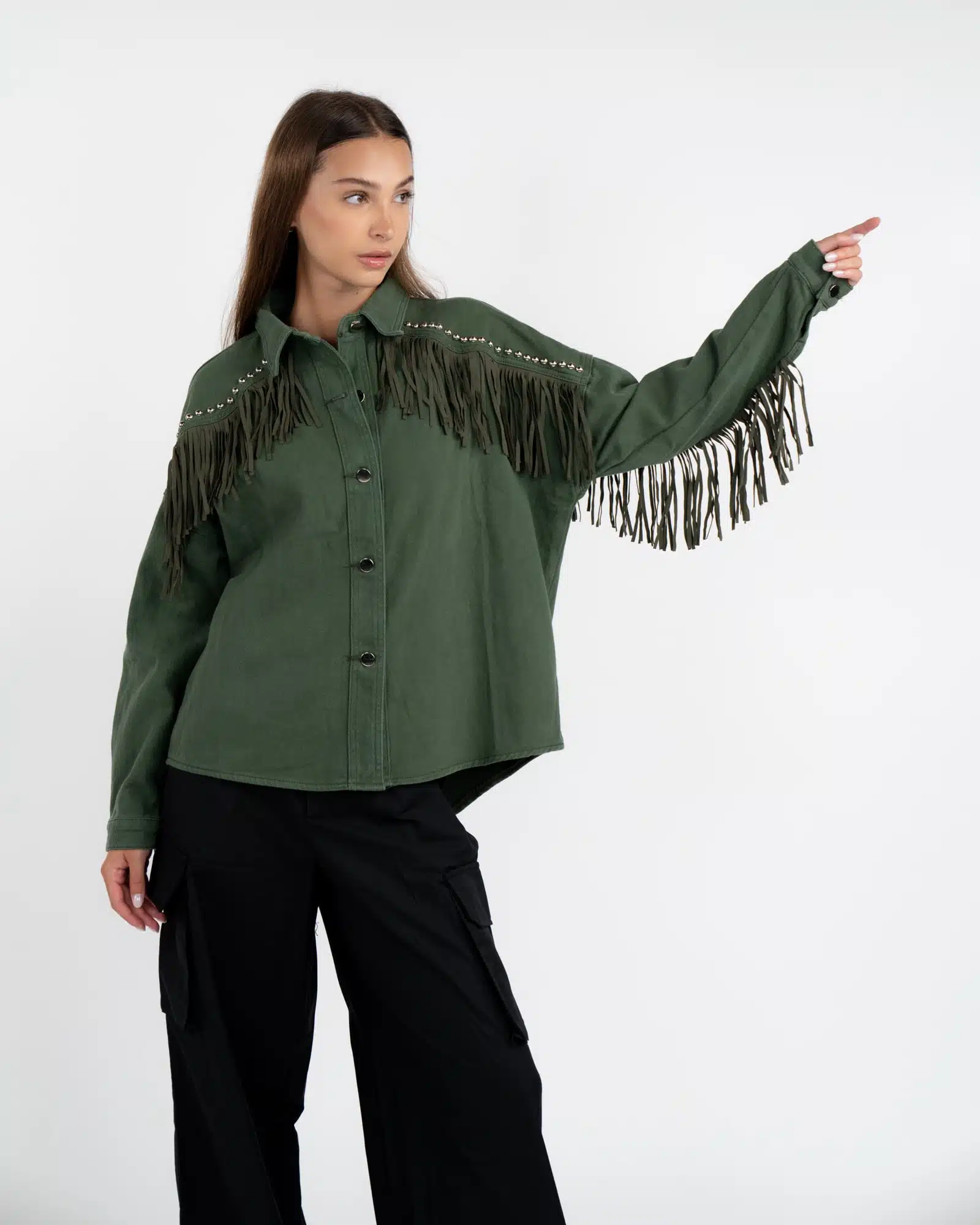 giacca oversize verde