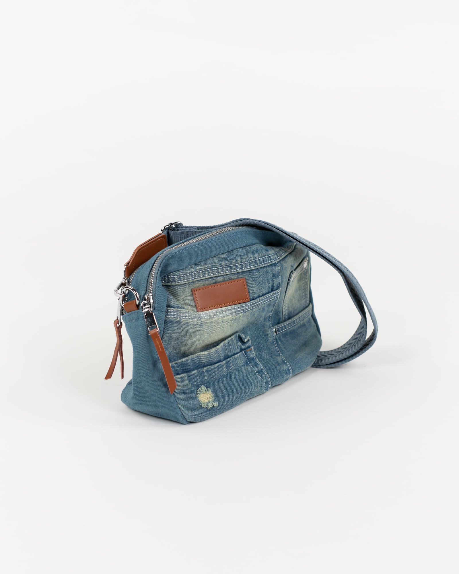 CALLARON Borsa A Tracolla Quadrata In Jeans - Retro Style Borse Casual