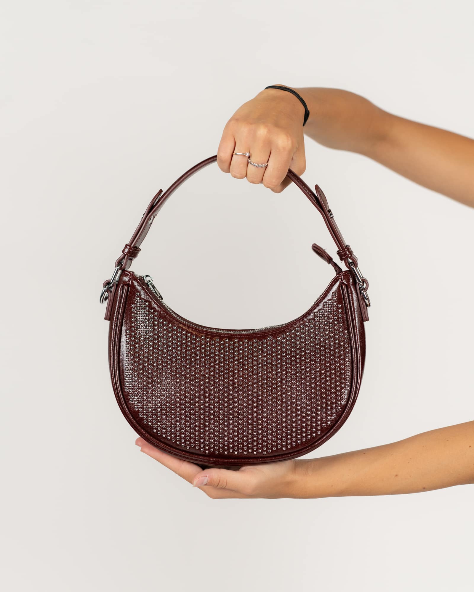 Borsa Hobo Grande In Nylon A Mezzaluna - Donna Uomo Unisex - Leggera, Con Zip, Impermeabile - Per Lavoro, Palestra, Viaggio