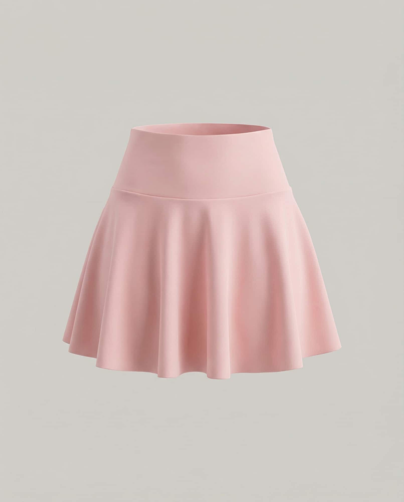 Gonna a shorts con balze - rosa