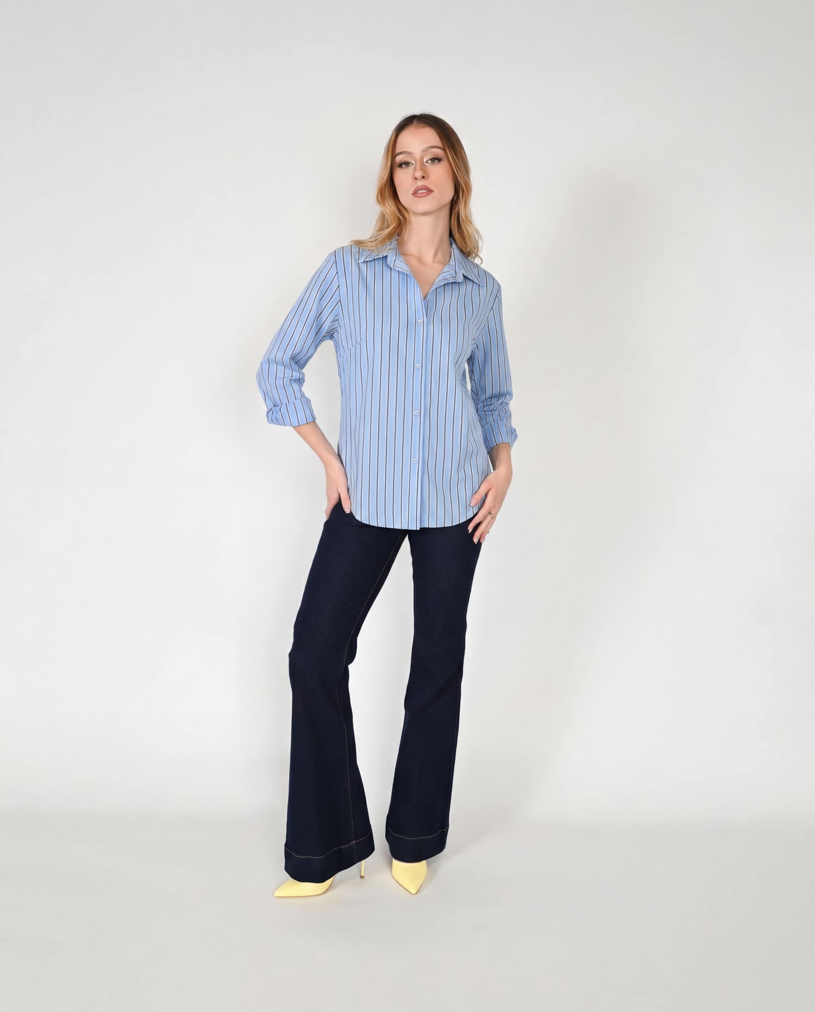 Camicia a righe - AZZURRO