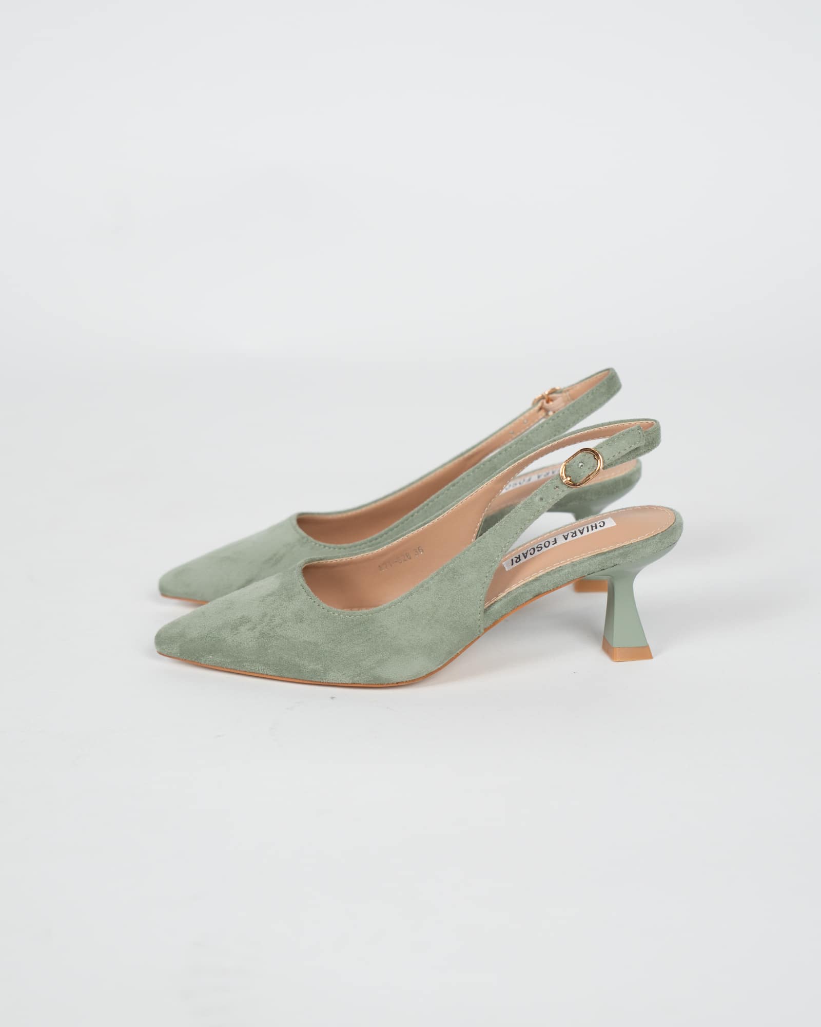 slingback scamosciata - verde