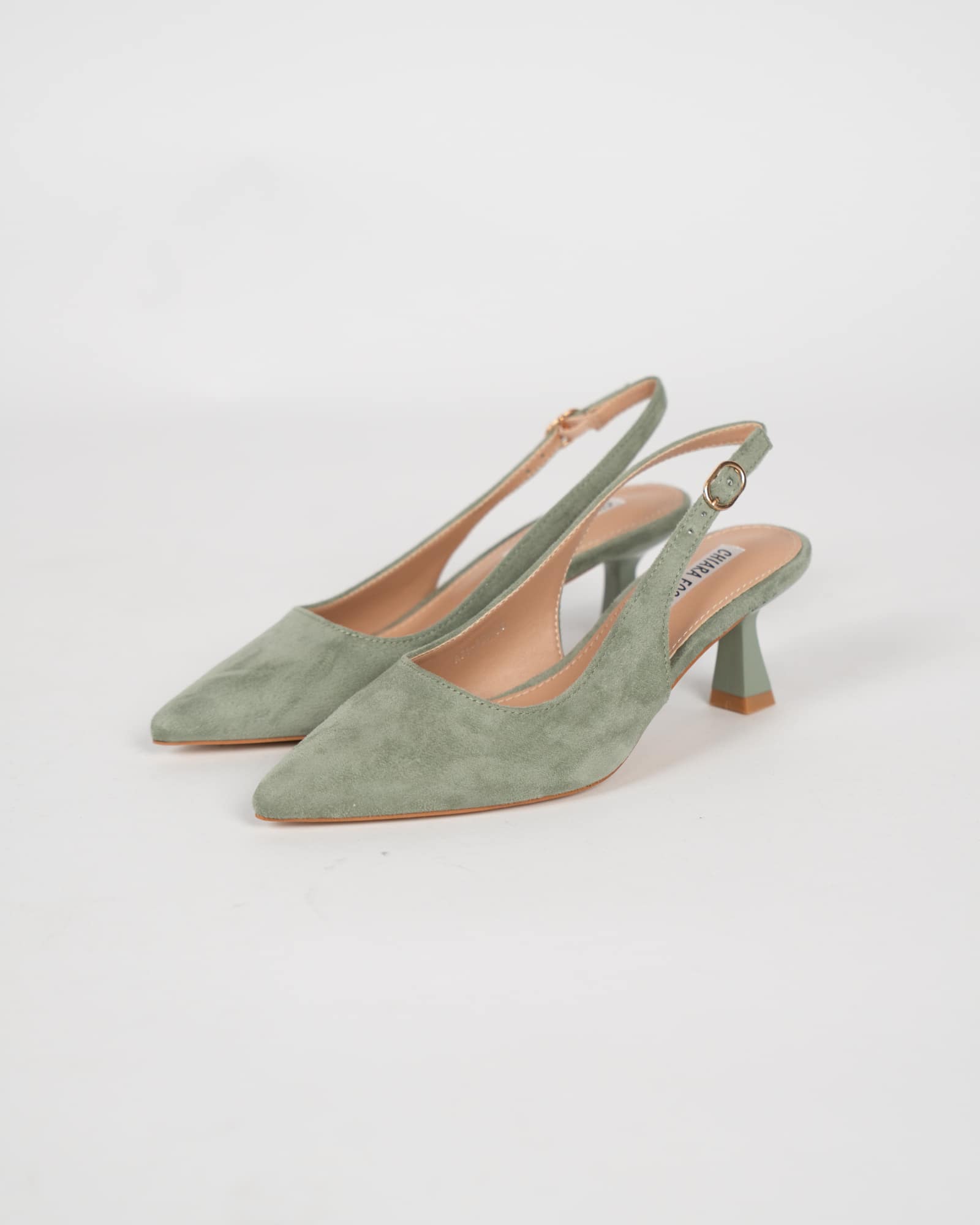 slingback scamosciata - verde