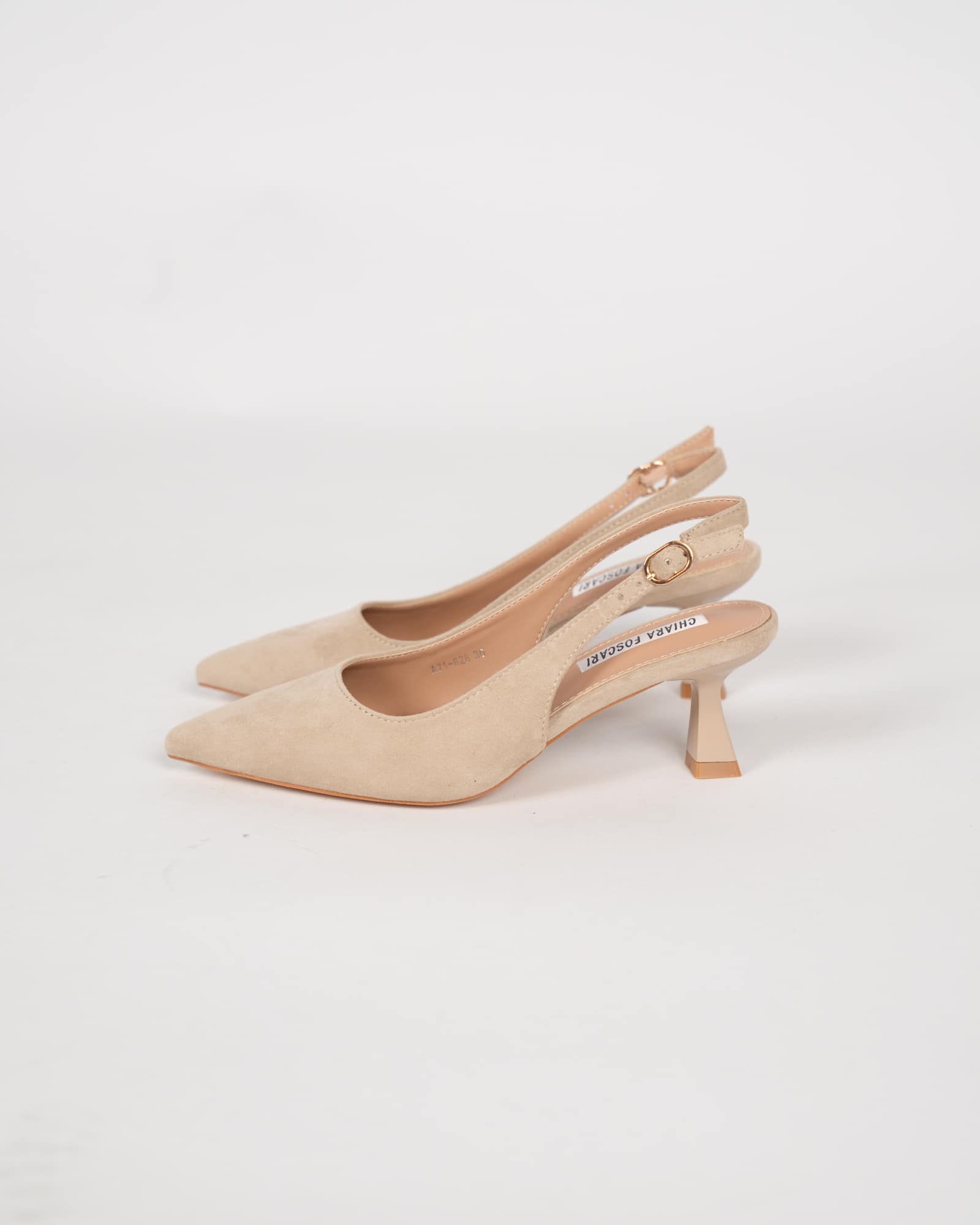 slingback scamosciata - beige