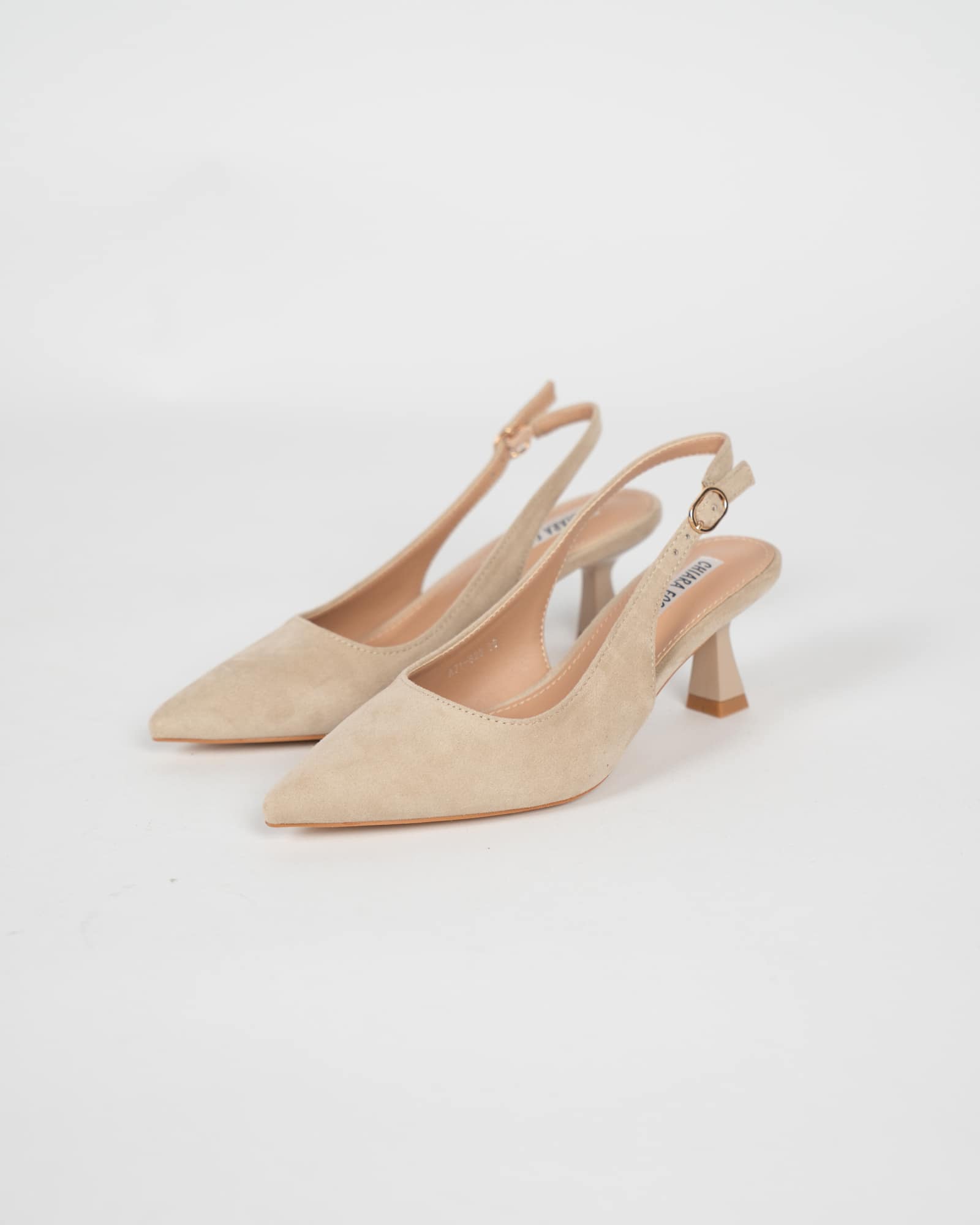 slingback scamosciata - beige