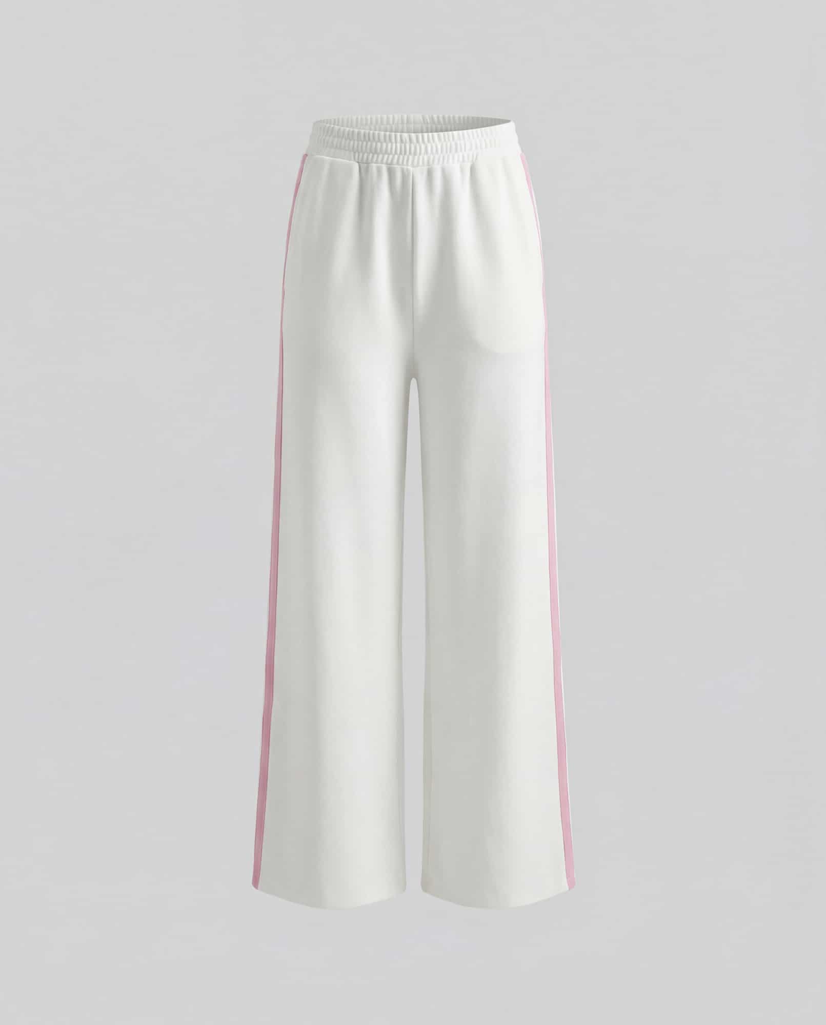 Pantalone a palazzo tuta - bianco