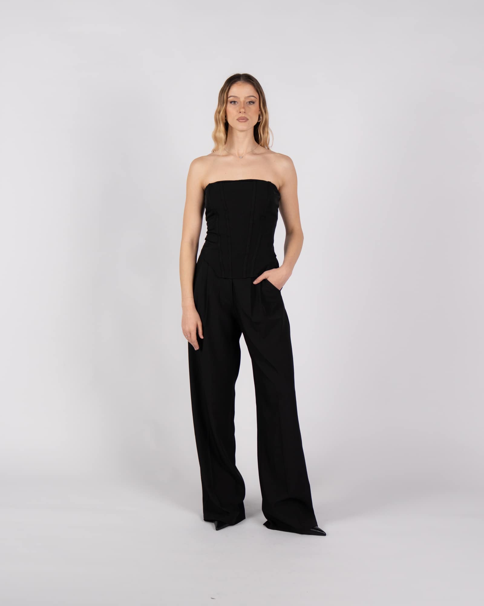 Pantaloni palazzo - NERO