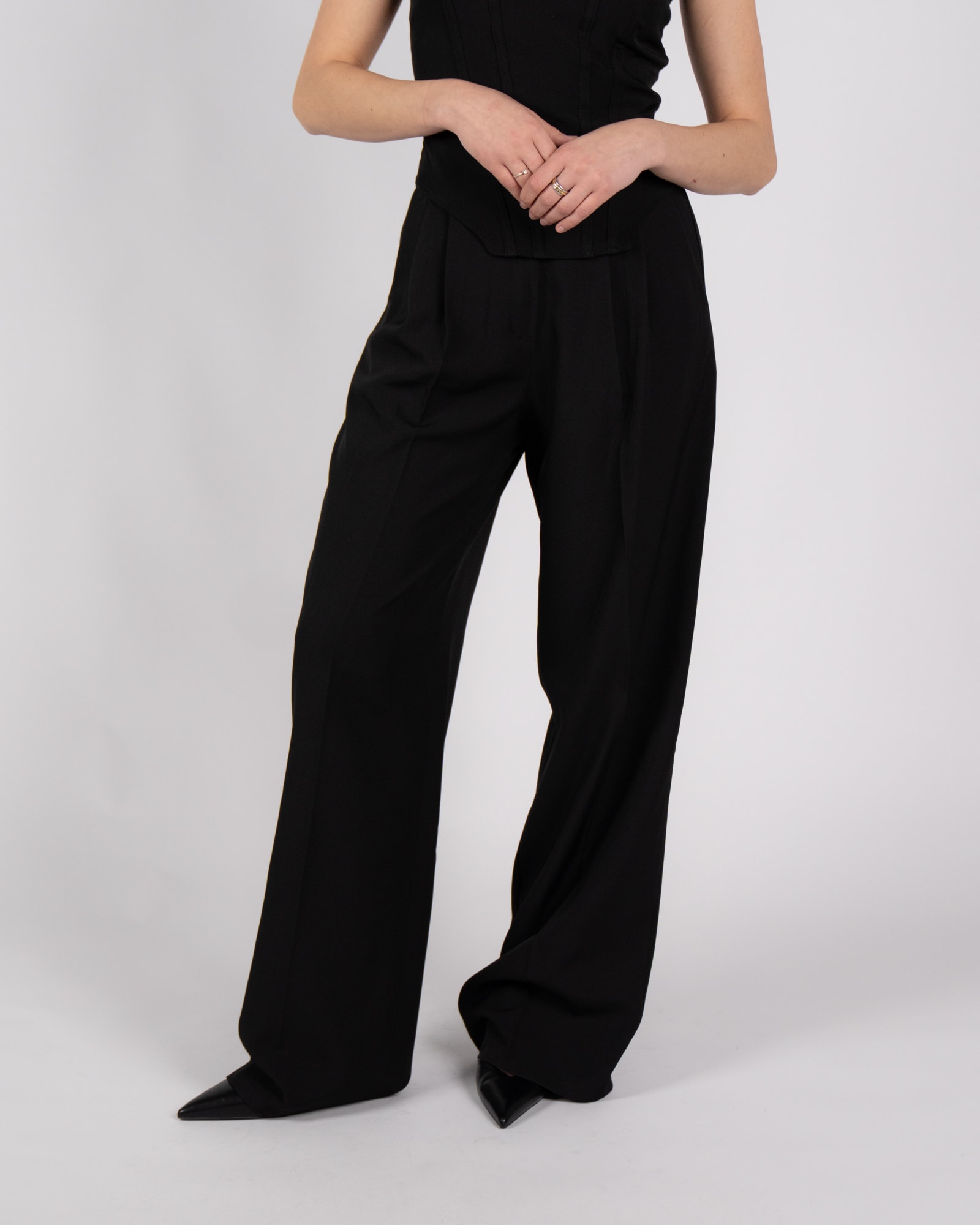 Pantaloni palazzo - NERO