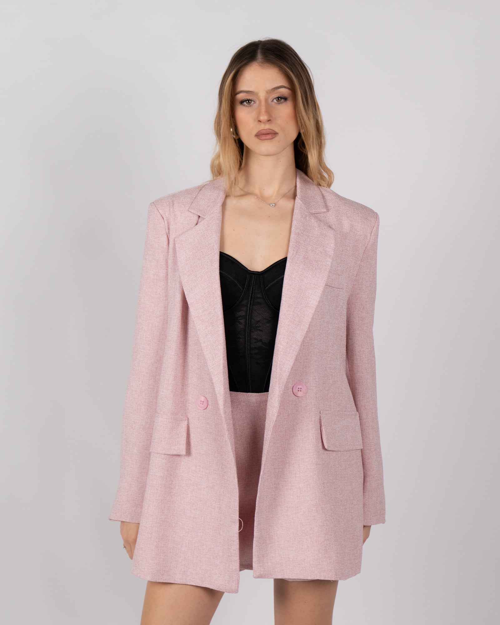 Blazer over - rosa