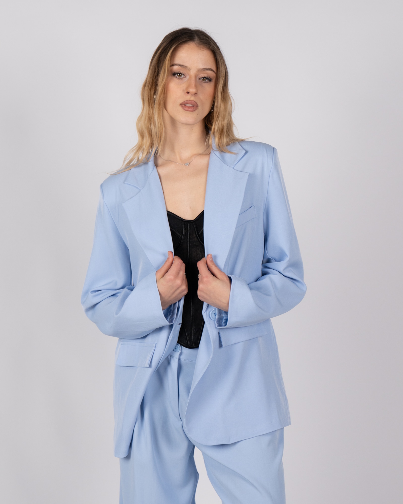 Blazer over - azzurro