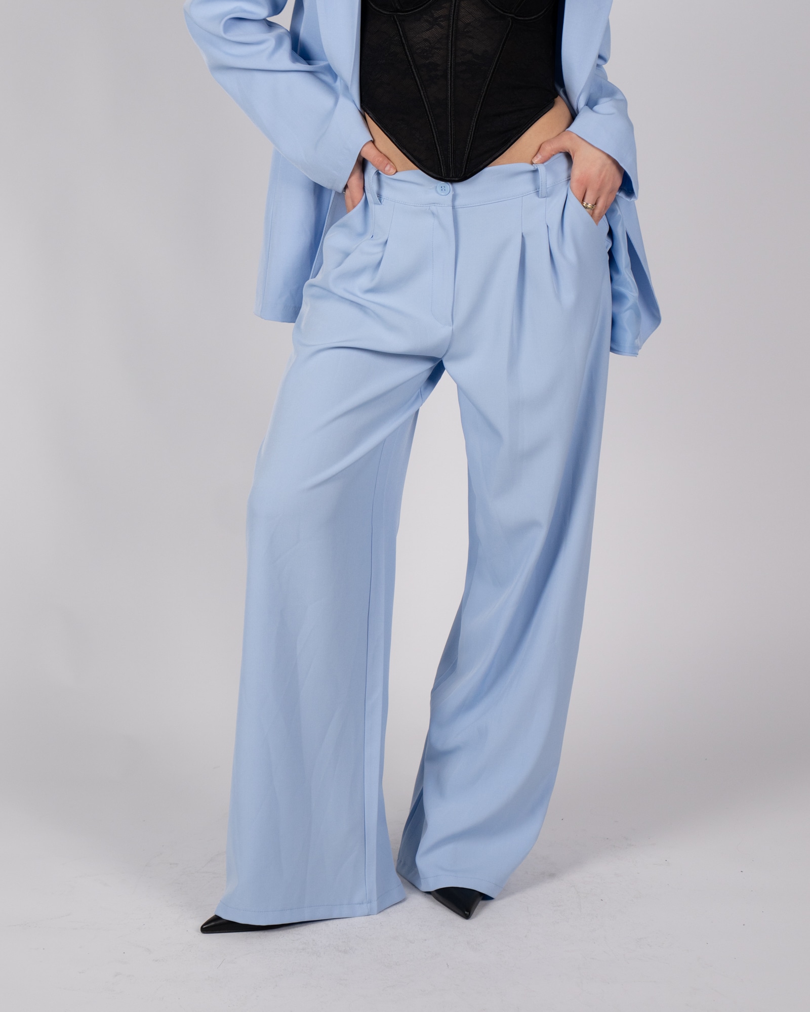 Pantaloni a palazzo - azzurro