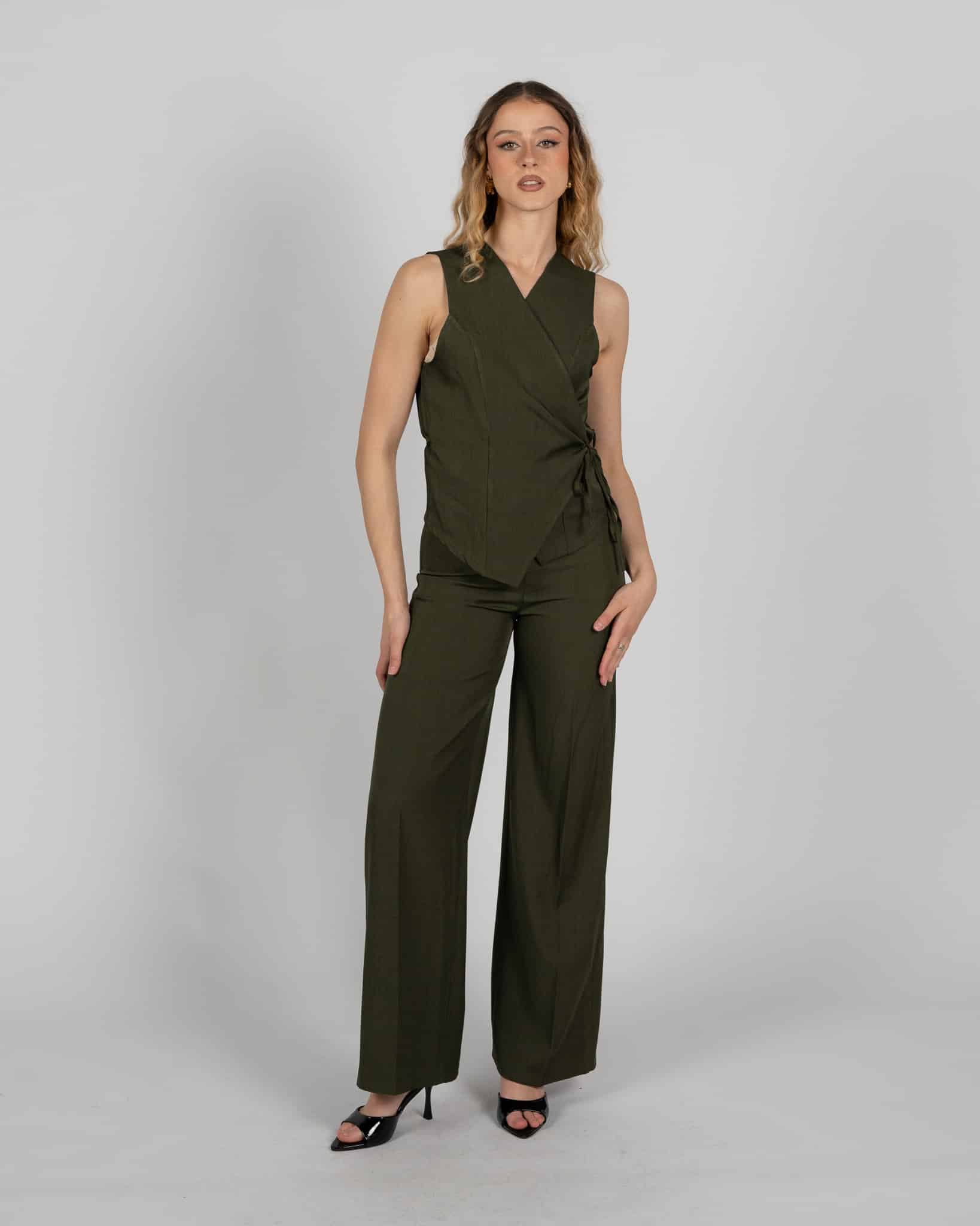 Pantaloni a palazzo - VERDE