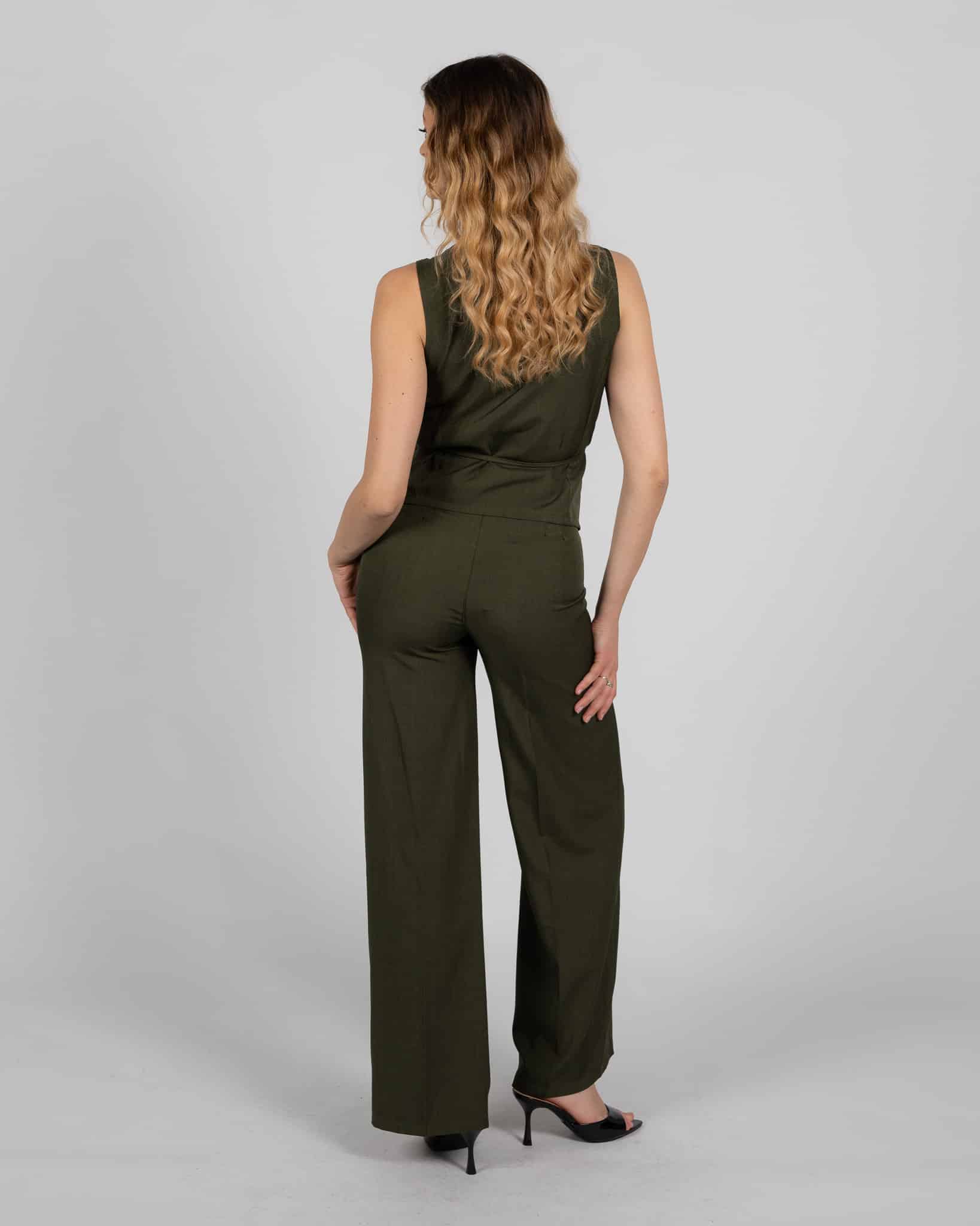 Gilet con scollo a V - verde