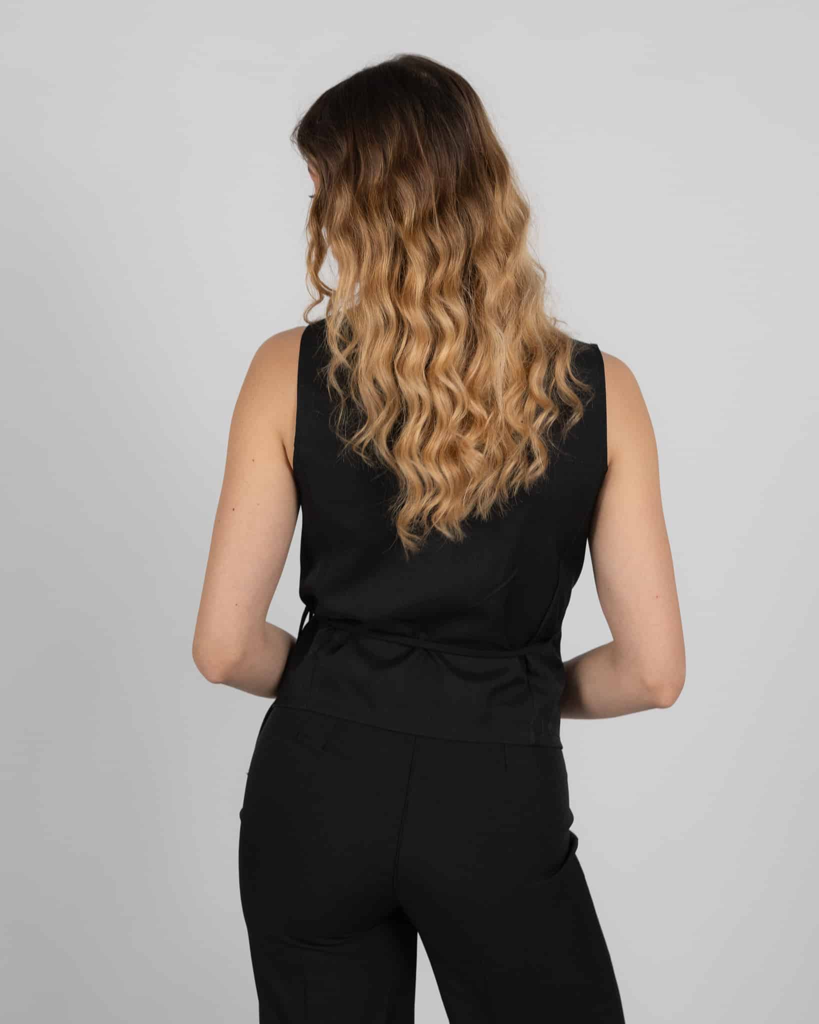 Gilet con scollo a V - nero