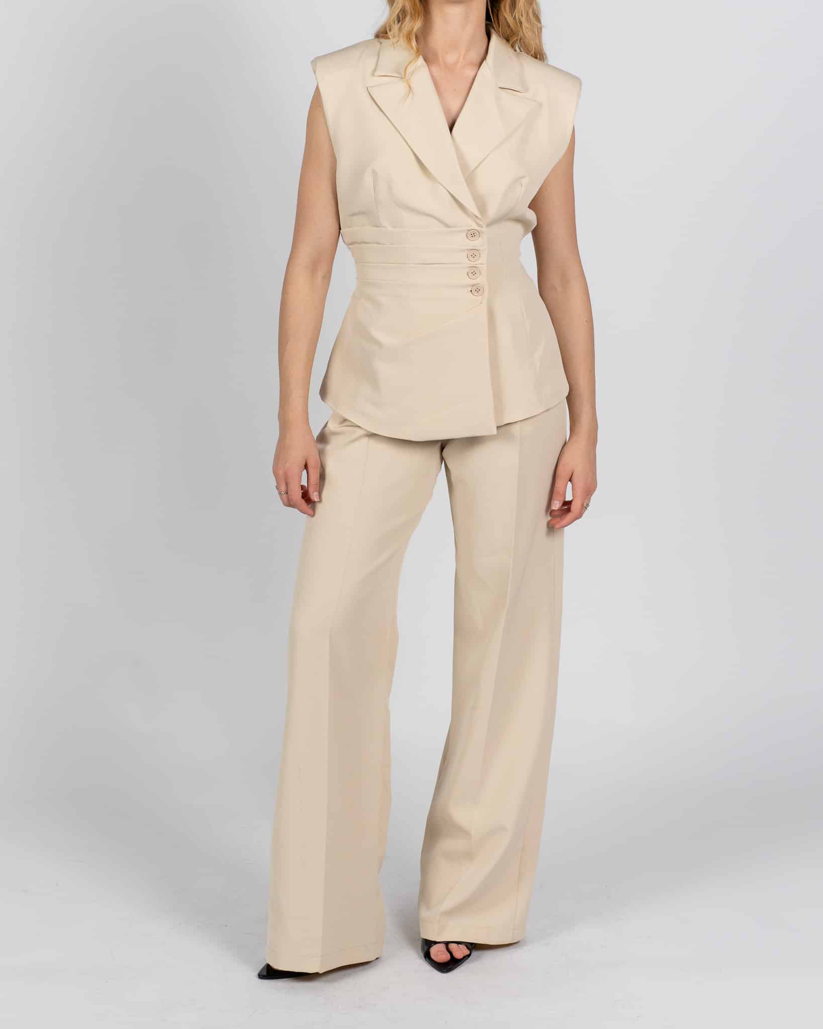 Pantaloni a palazzo - beige