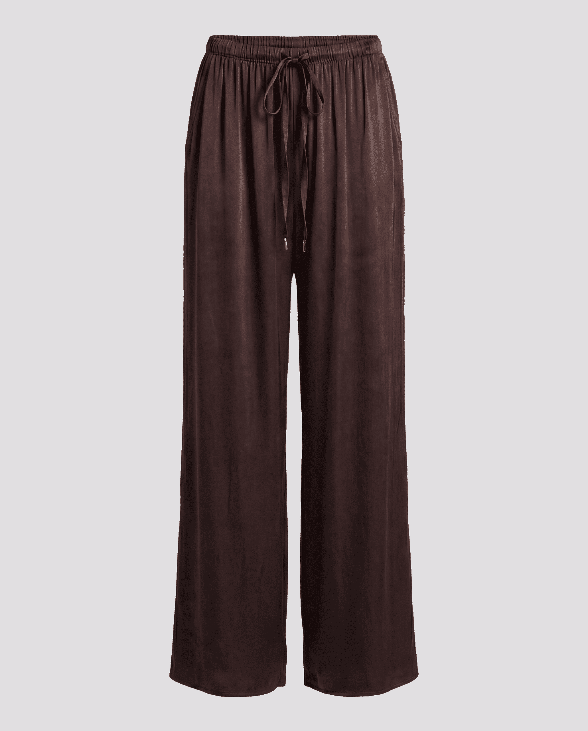 Pantaloni satinati - marrone