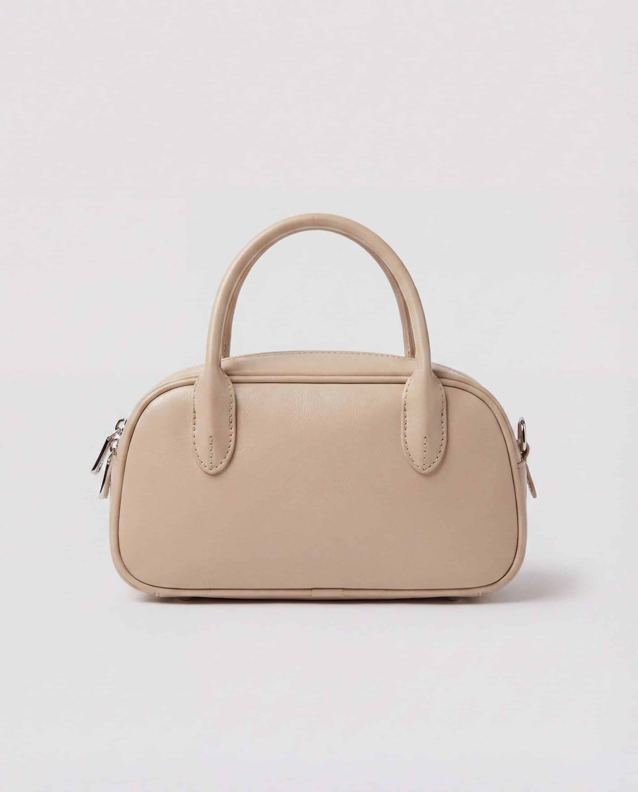 Bauletto con borchie - beige