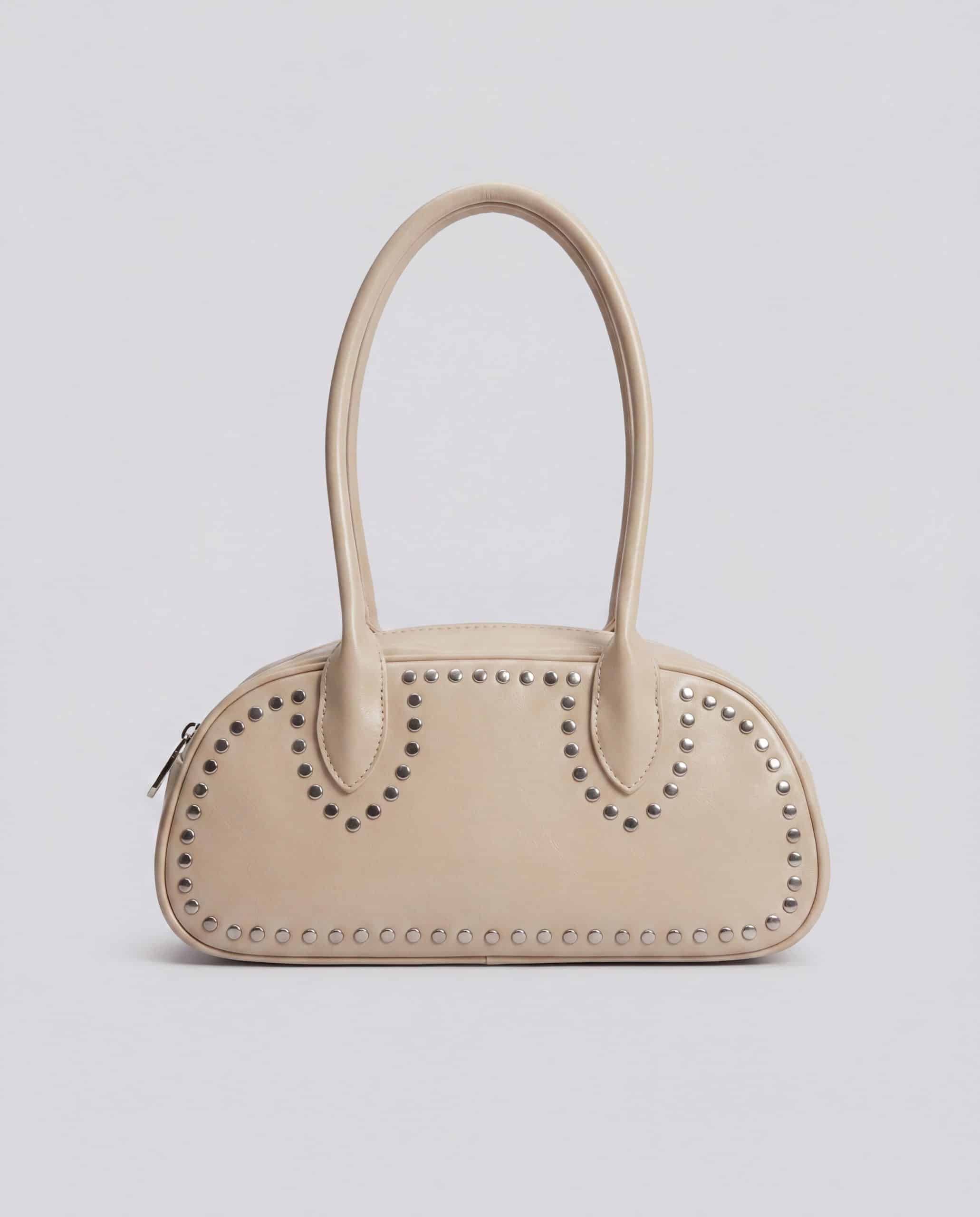 Borsa a spalla a bauletto - beige