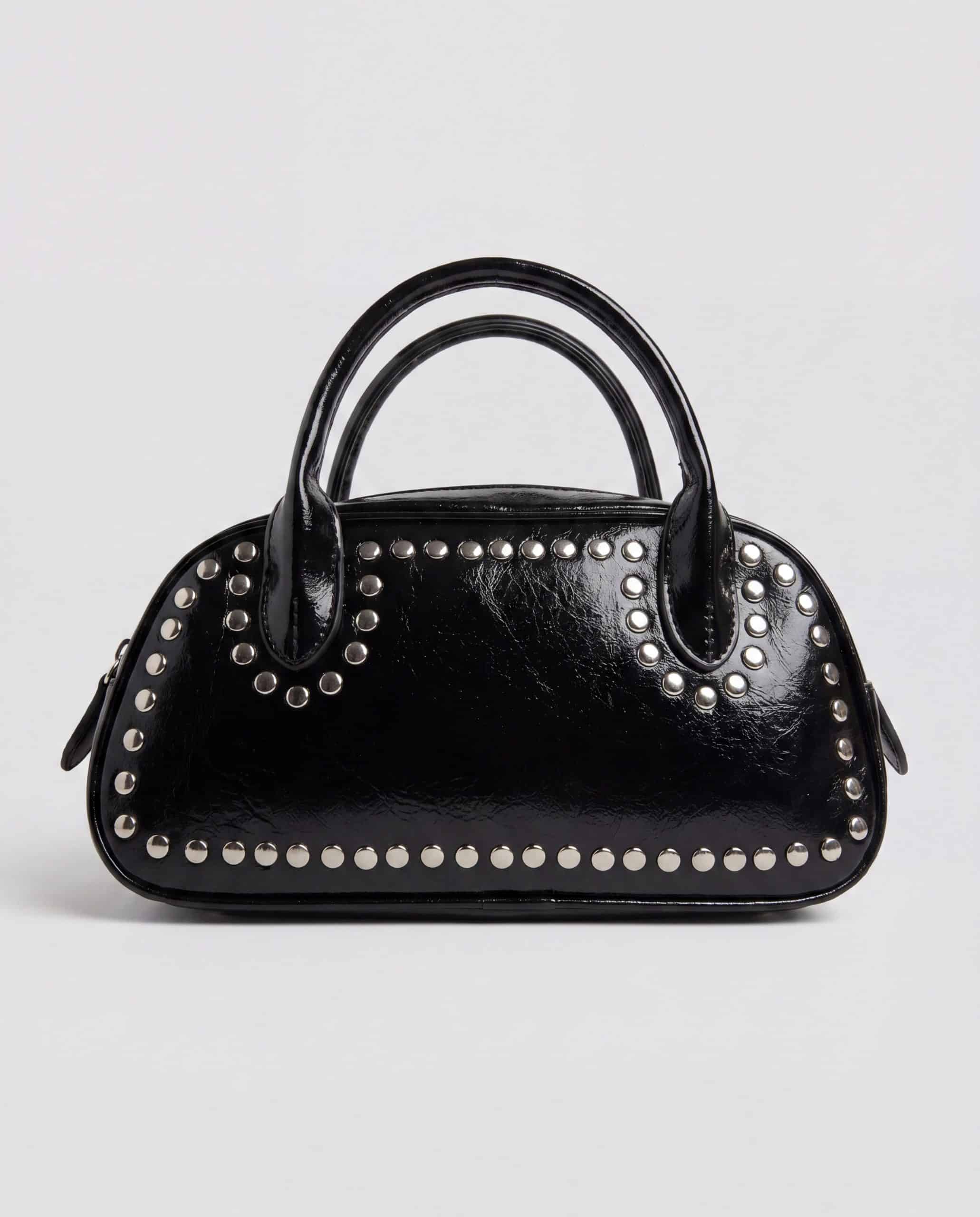 Bauletto con borchie - nero
