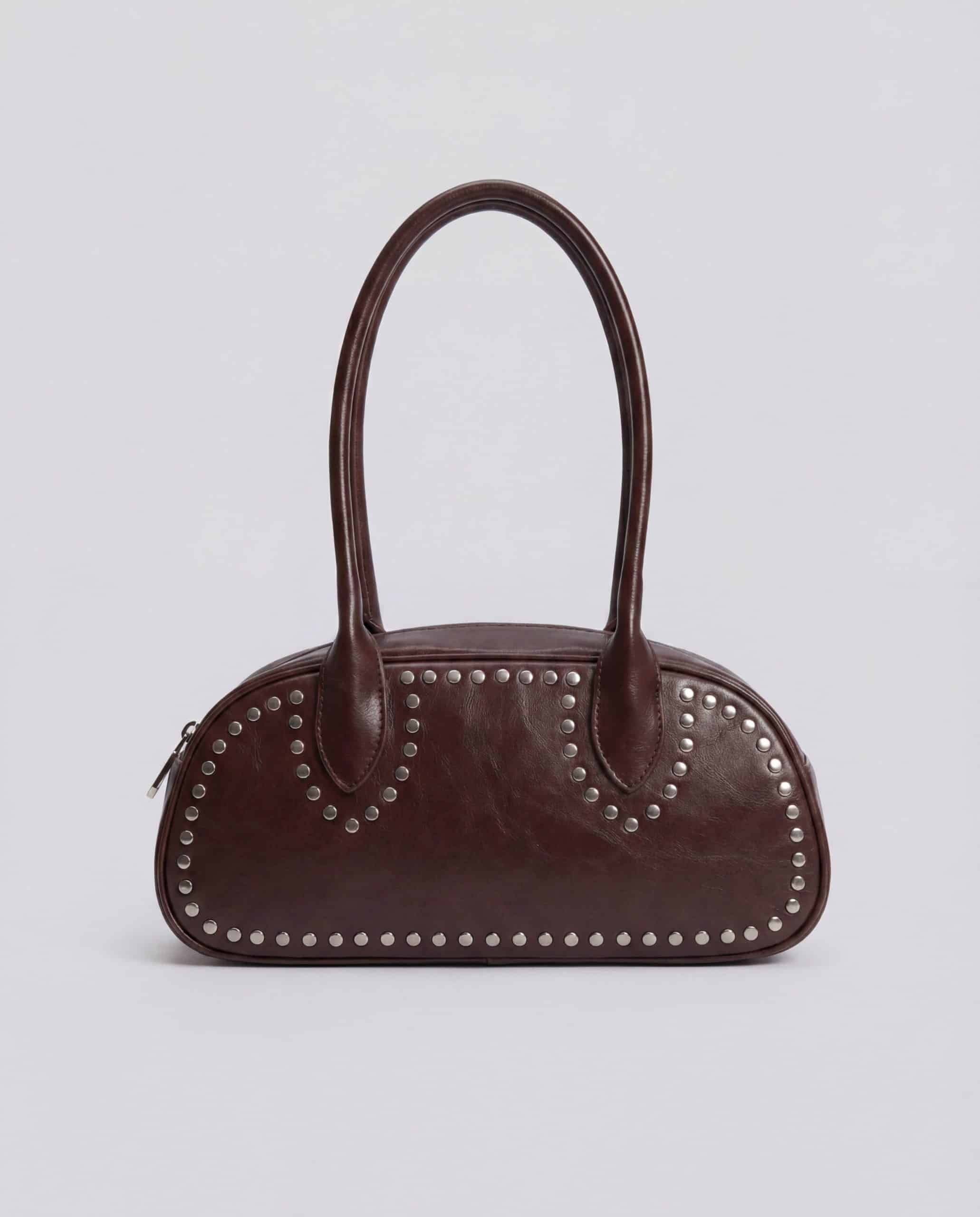Borsa a spalla a bauletto - marrone