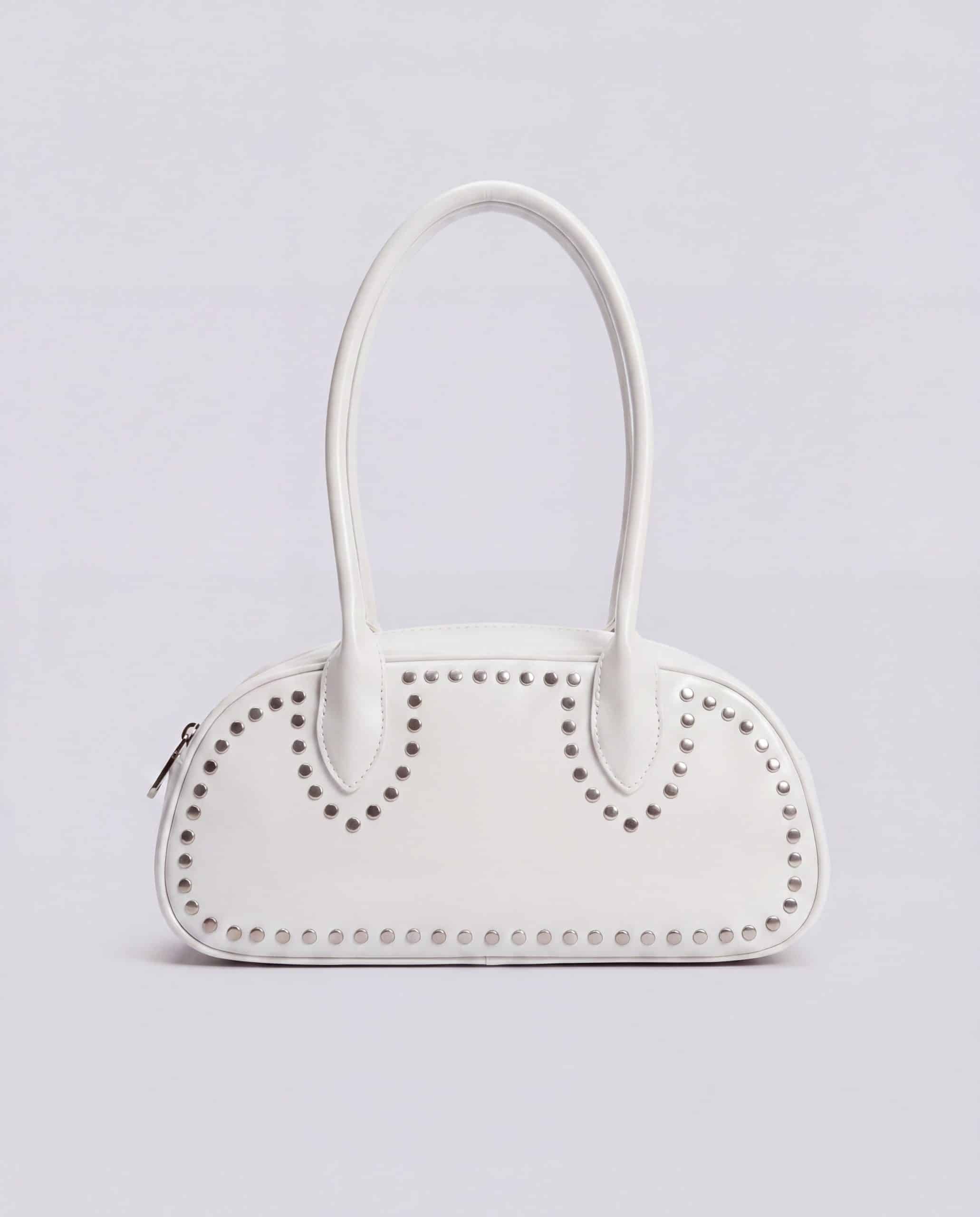 Borsa a spalla a bauletto - bianco