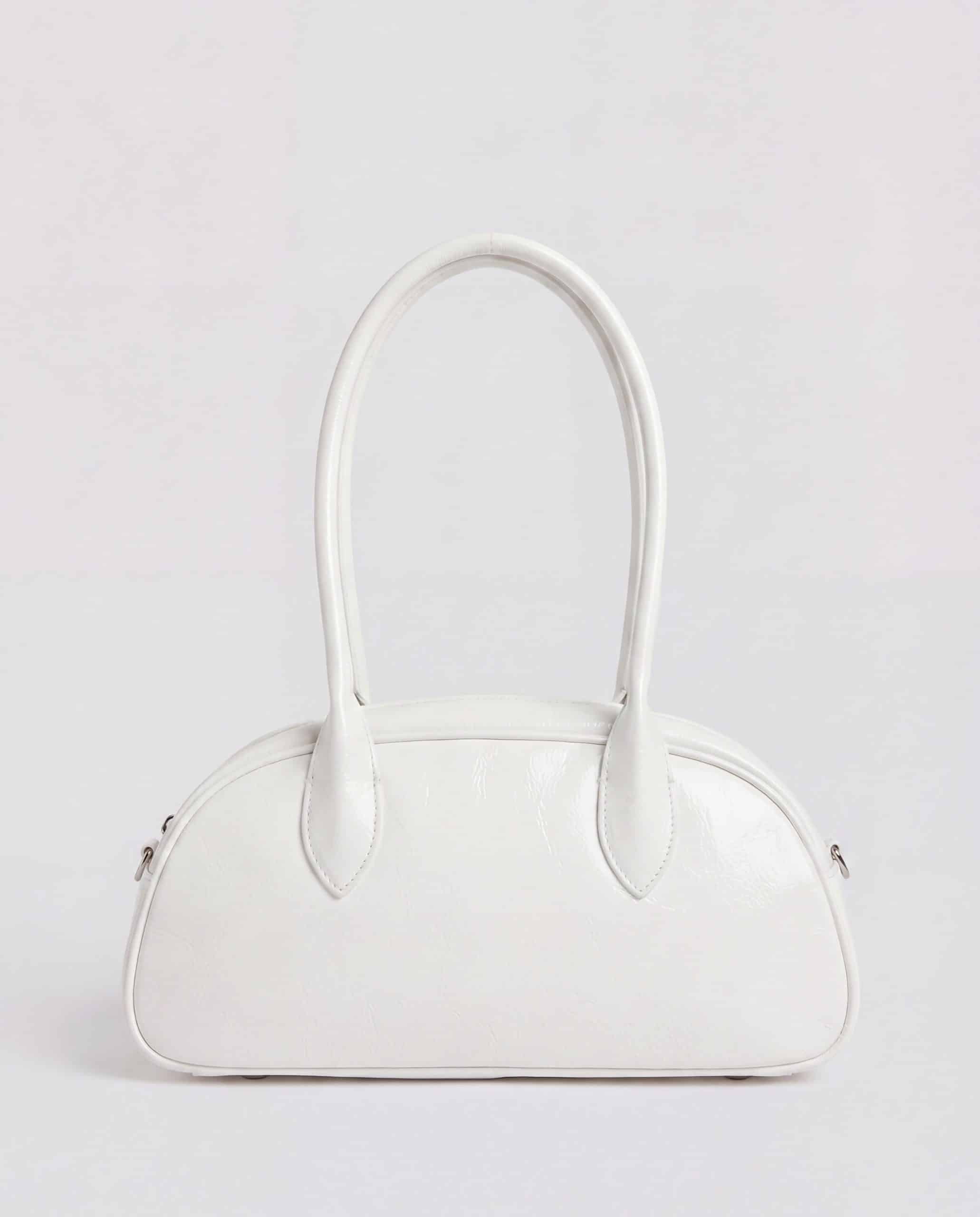 Borsa a spalla a bauletto - bianco