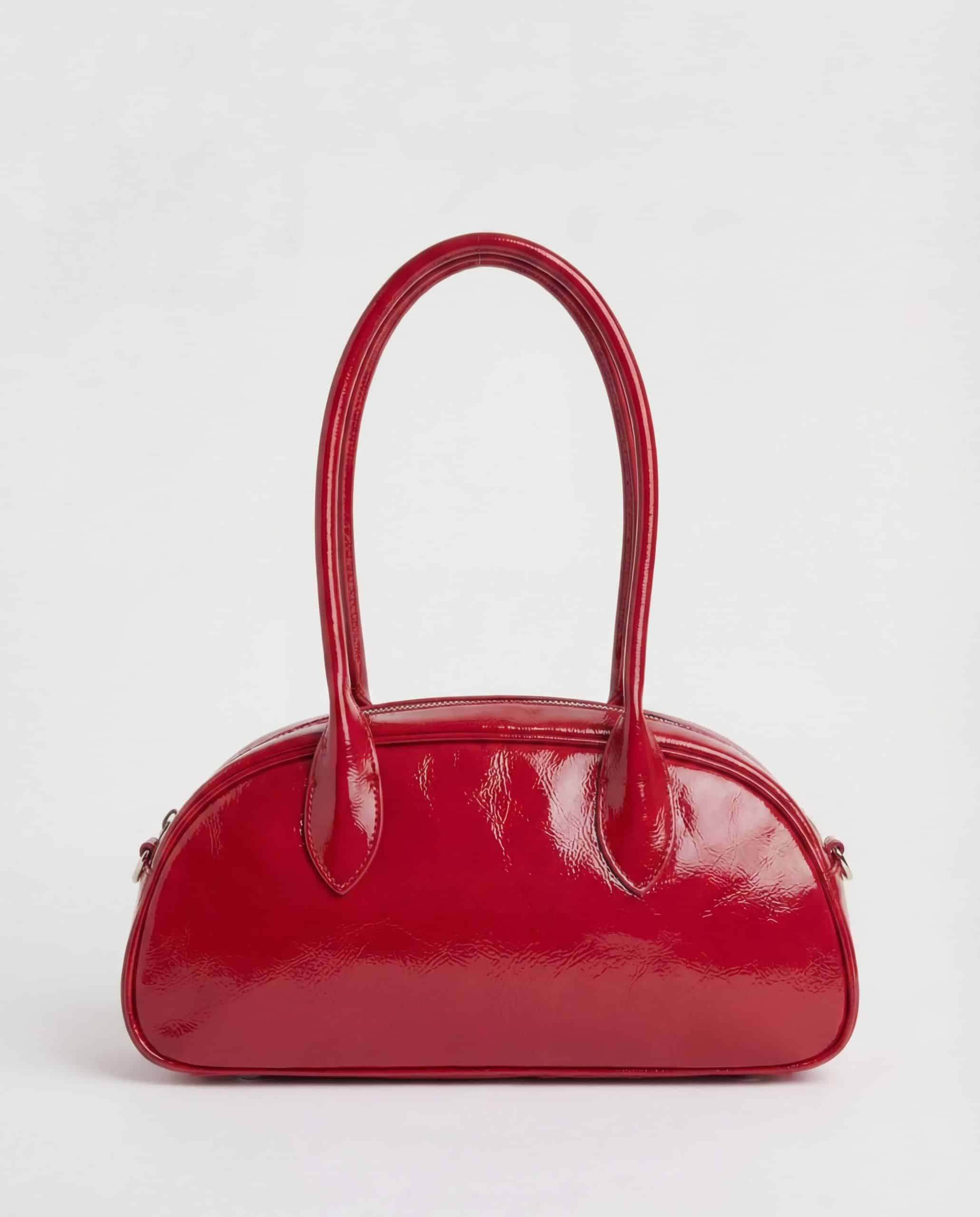 Borsa a spalla a bauletto - rosso