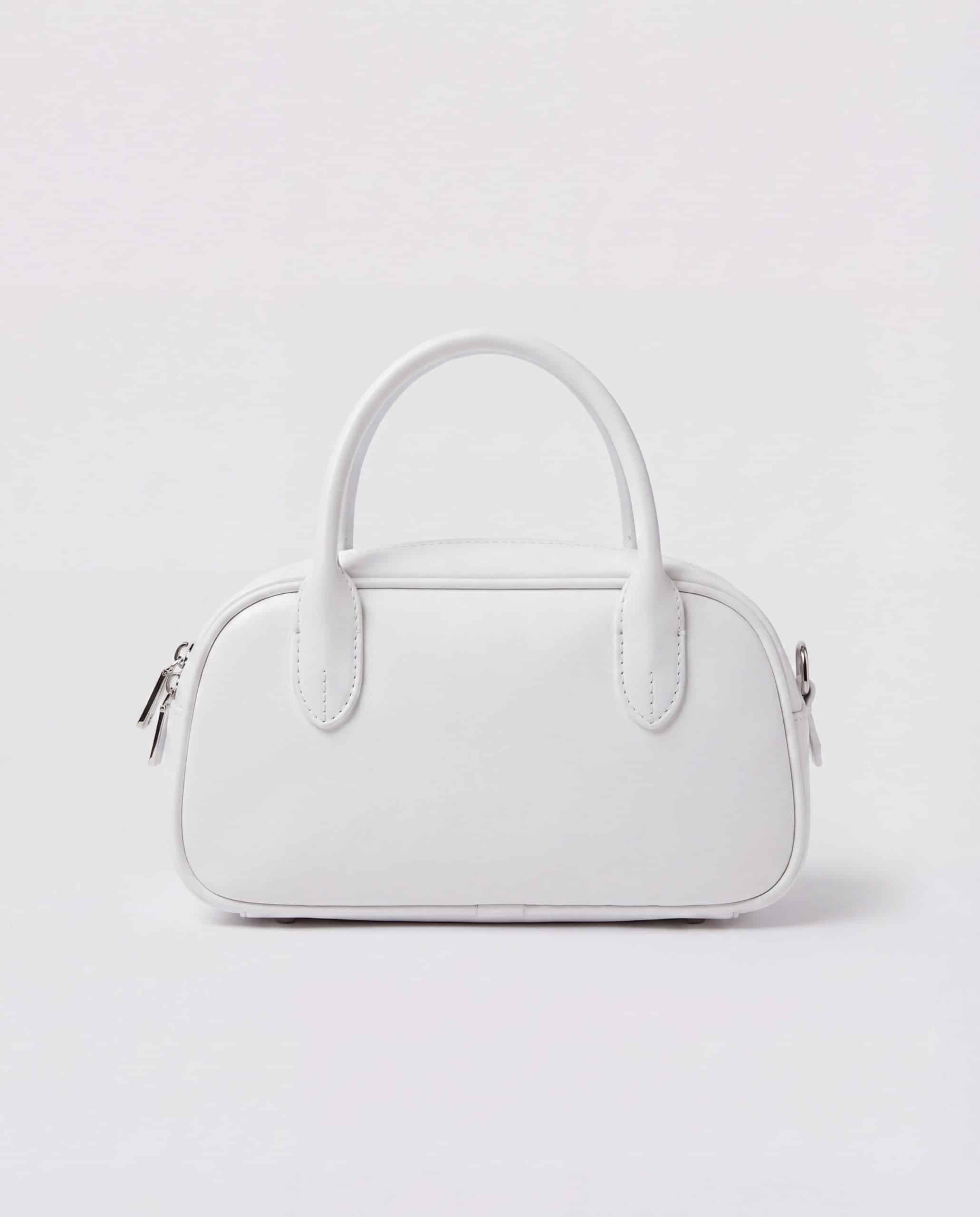 Borsa con borchie - bianco