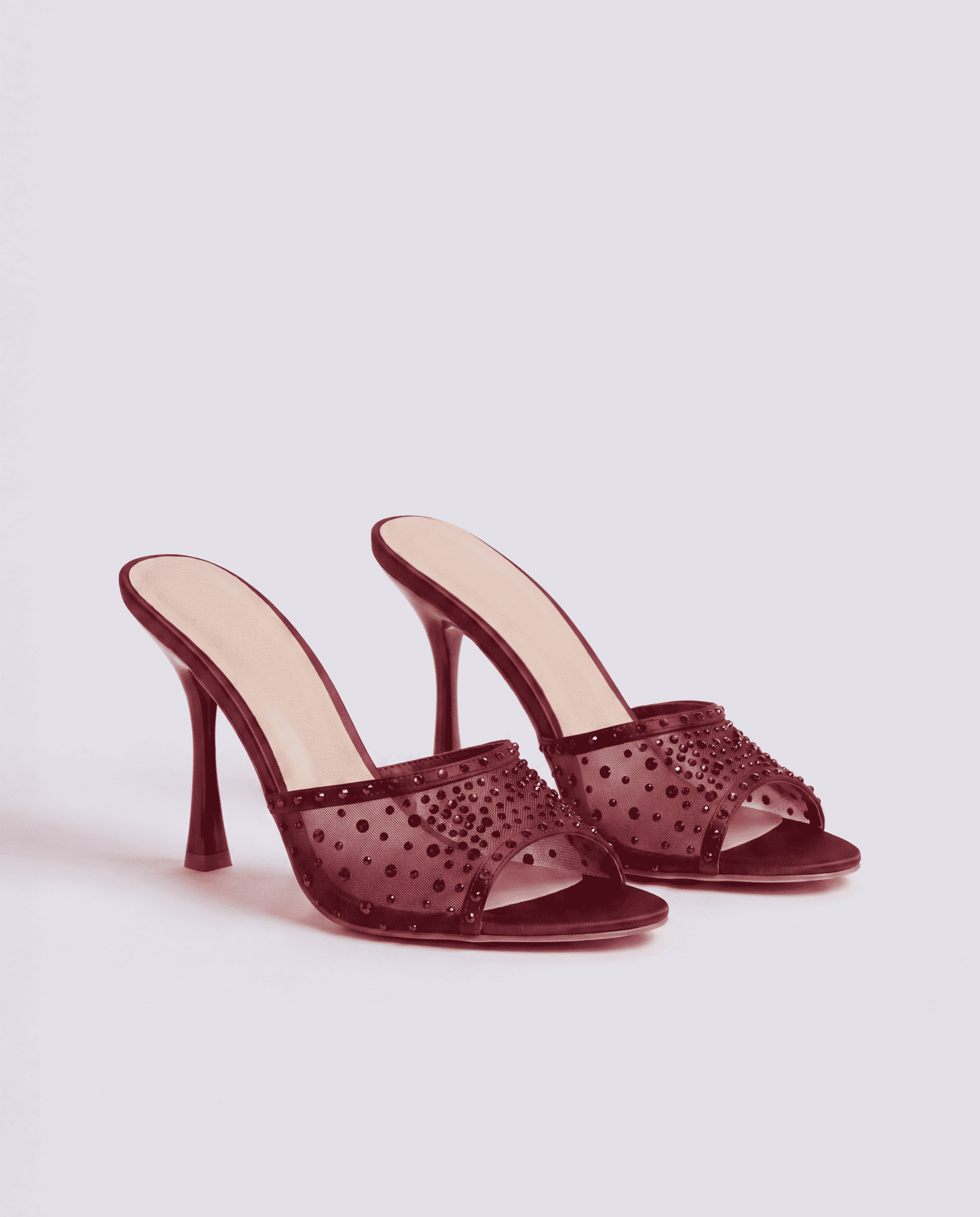 Sandali mule - bordeaux