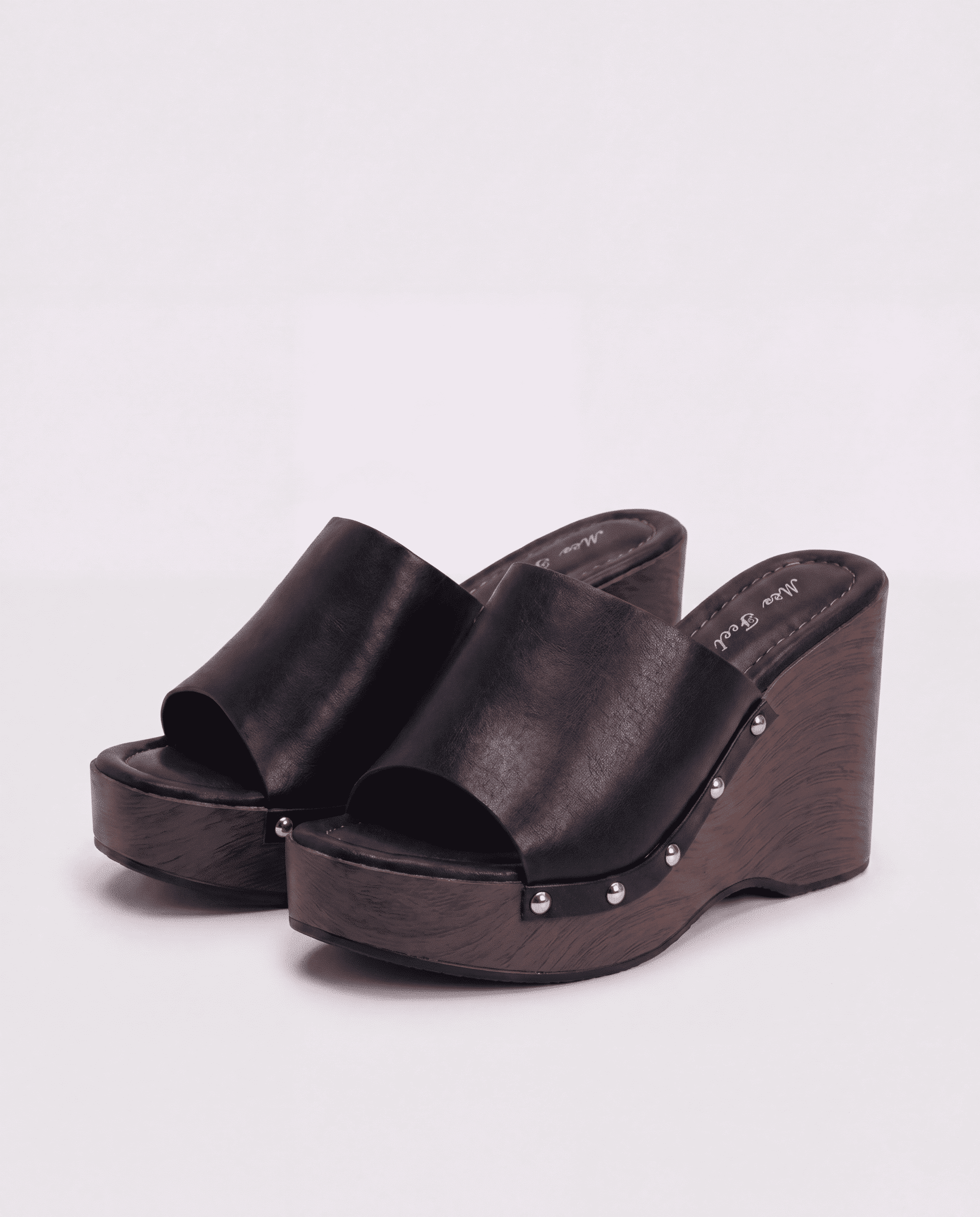 Sabot con zeppa - nero