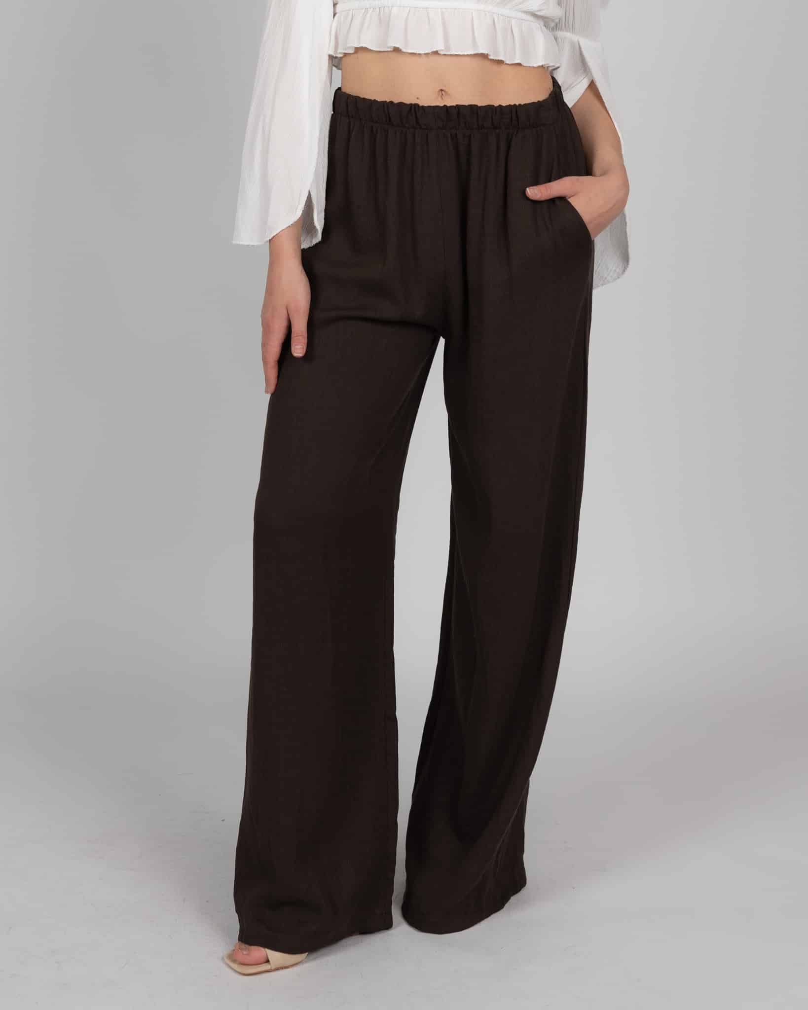 Pantaloni a palazzo - marrone
