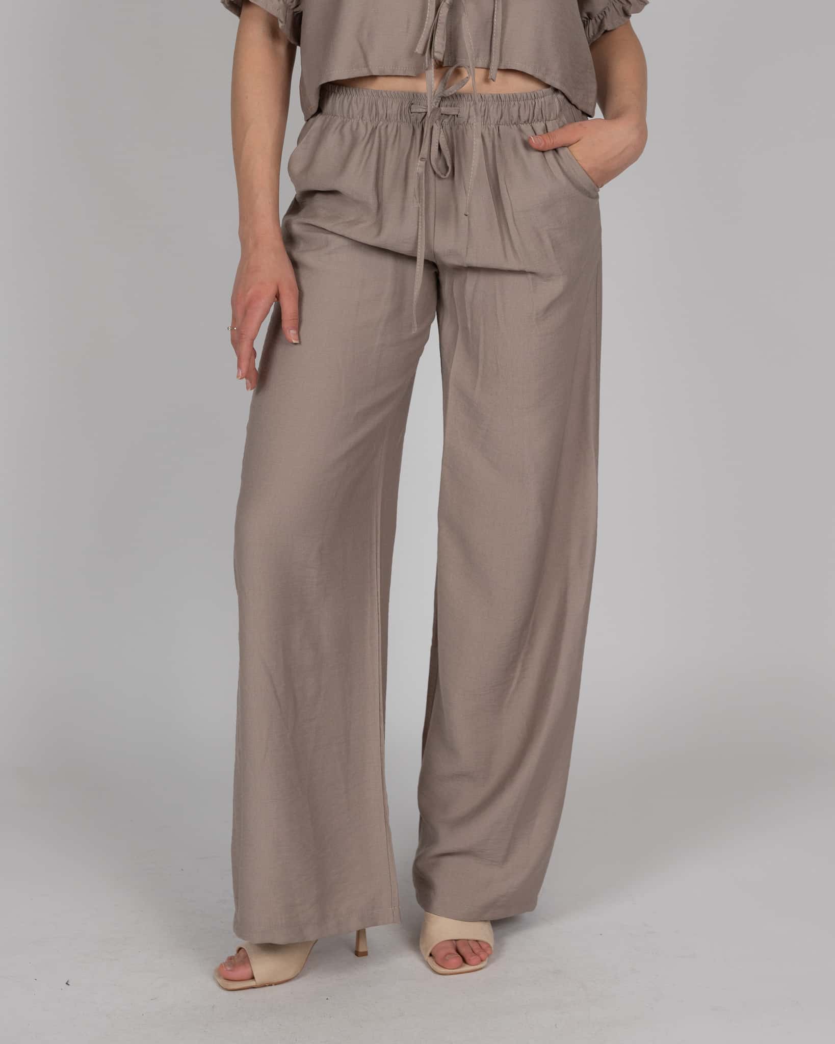 Pantaloni a palazzo - fango