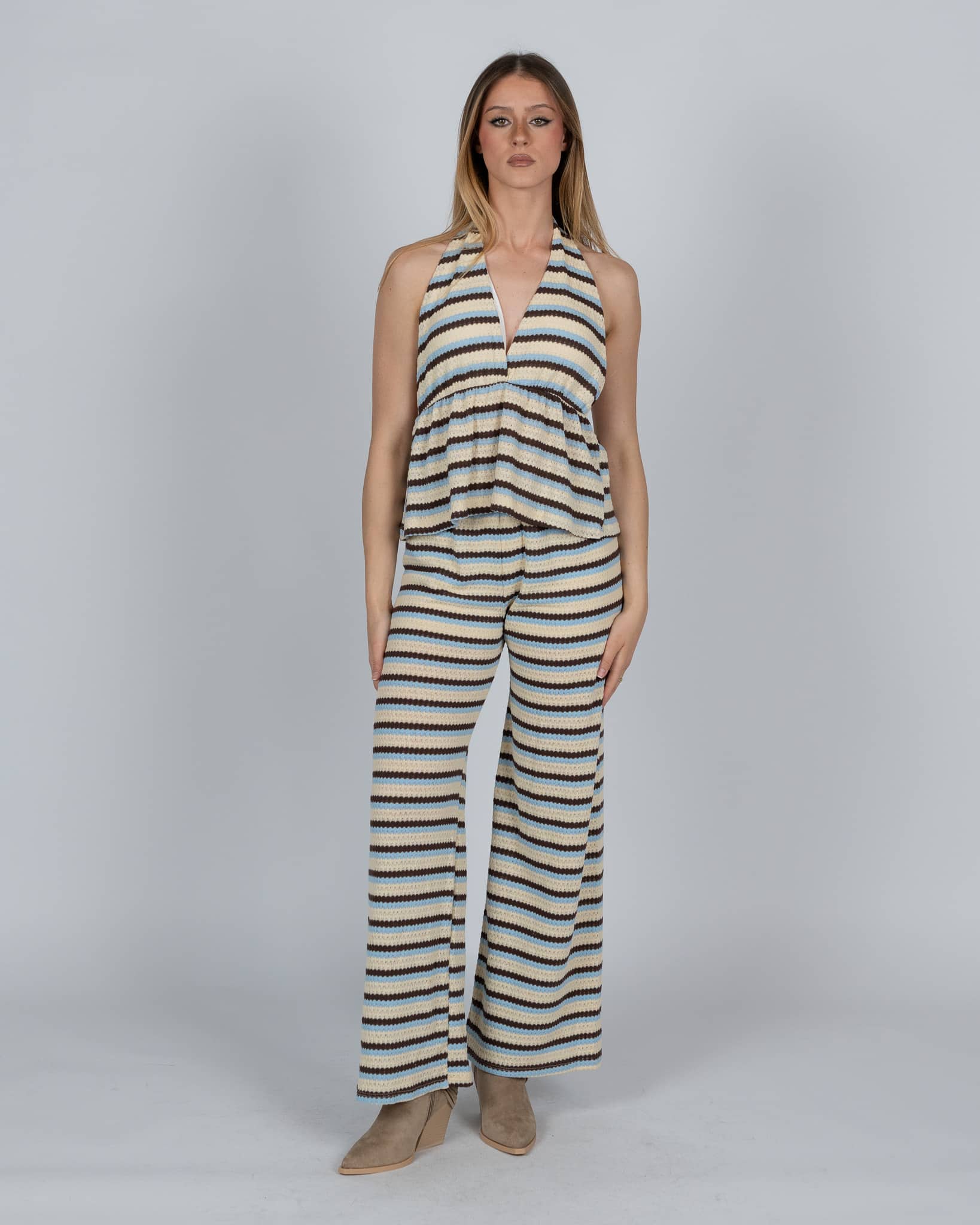 Pantaloni in maglia - beige