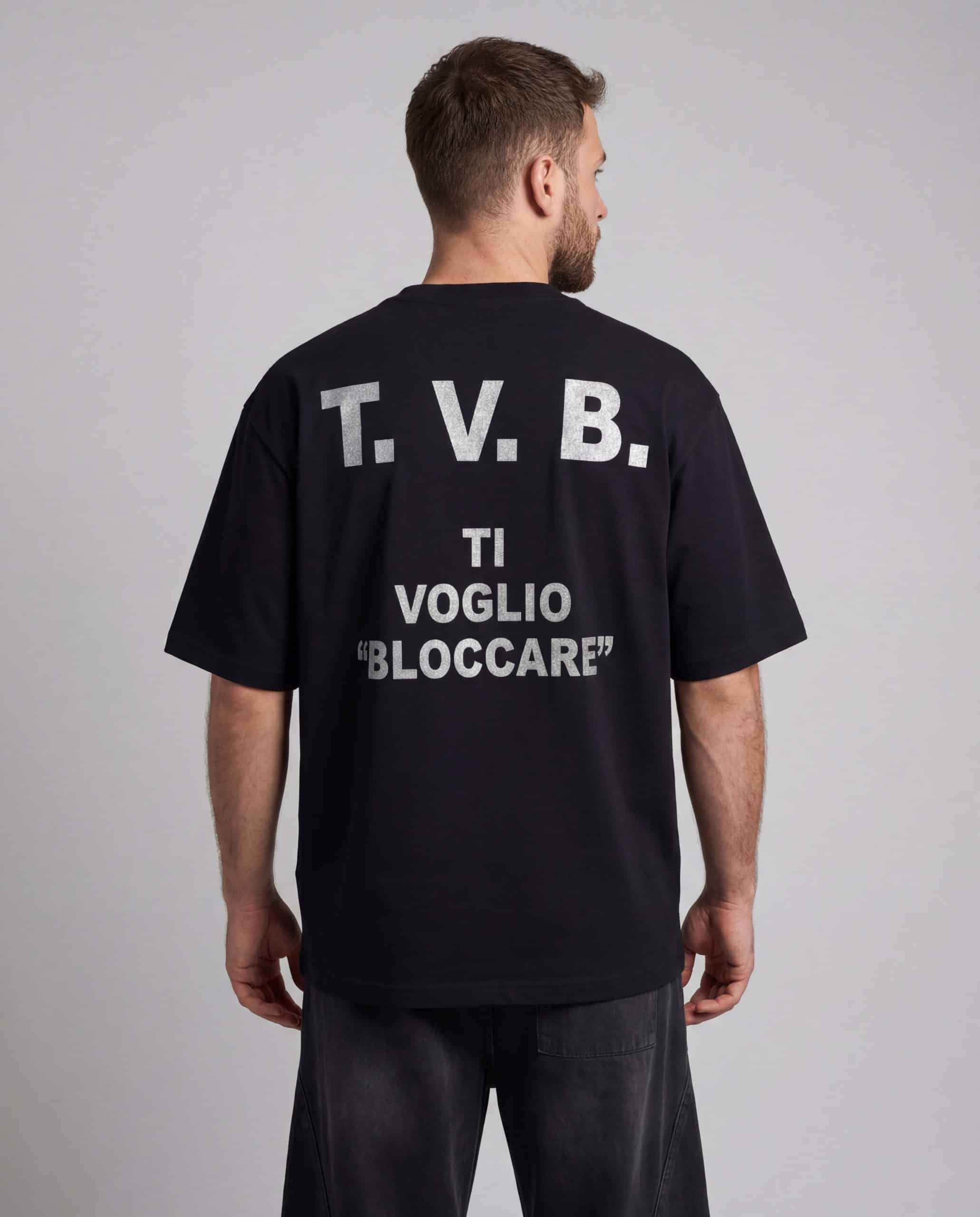 T-shirt con scritta. -ti voglio bloccare