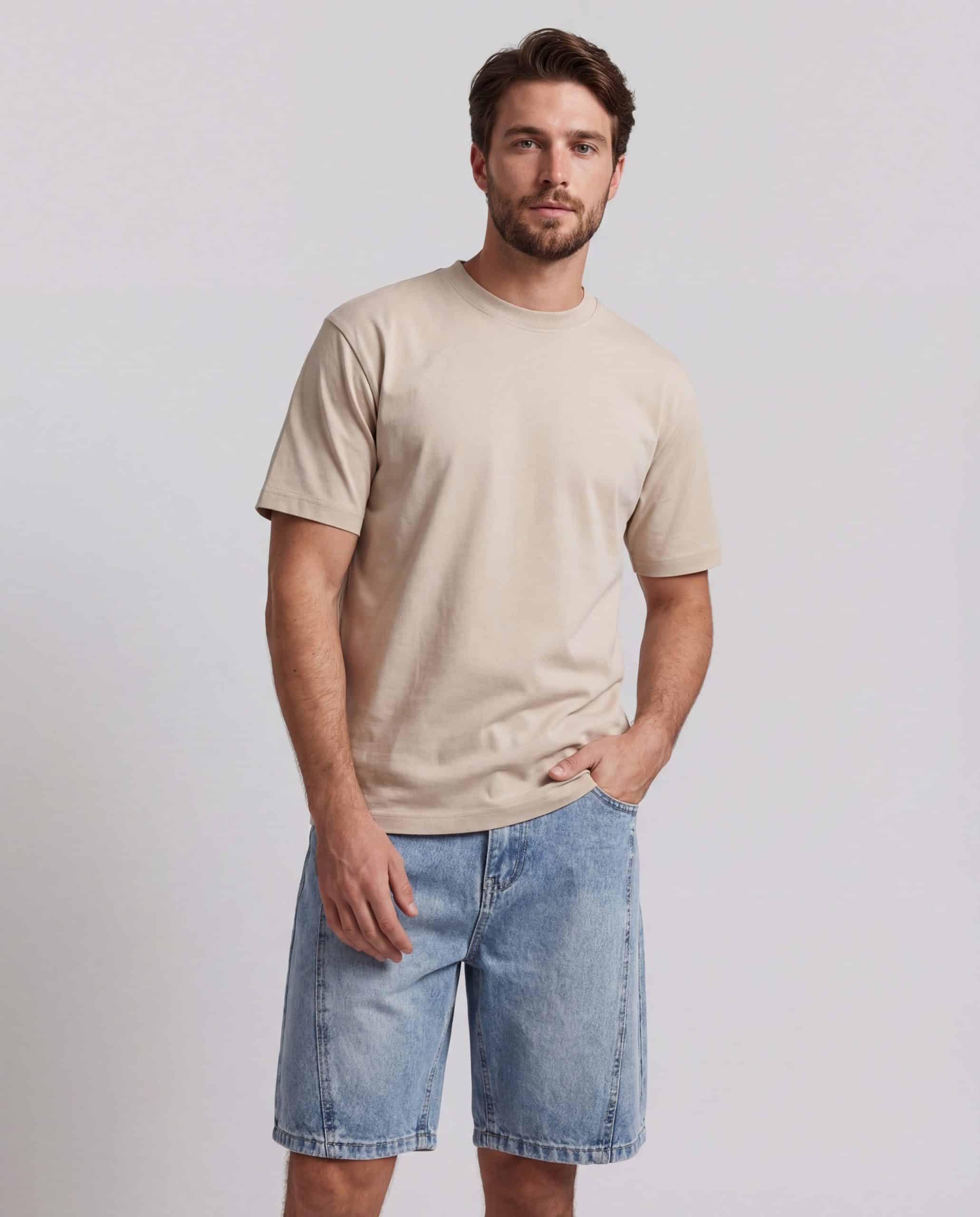 Bermuda in denim - blu