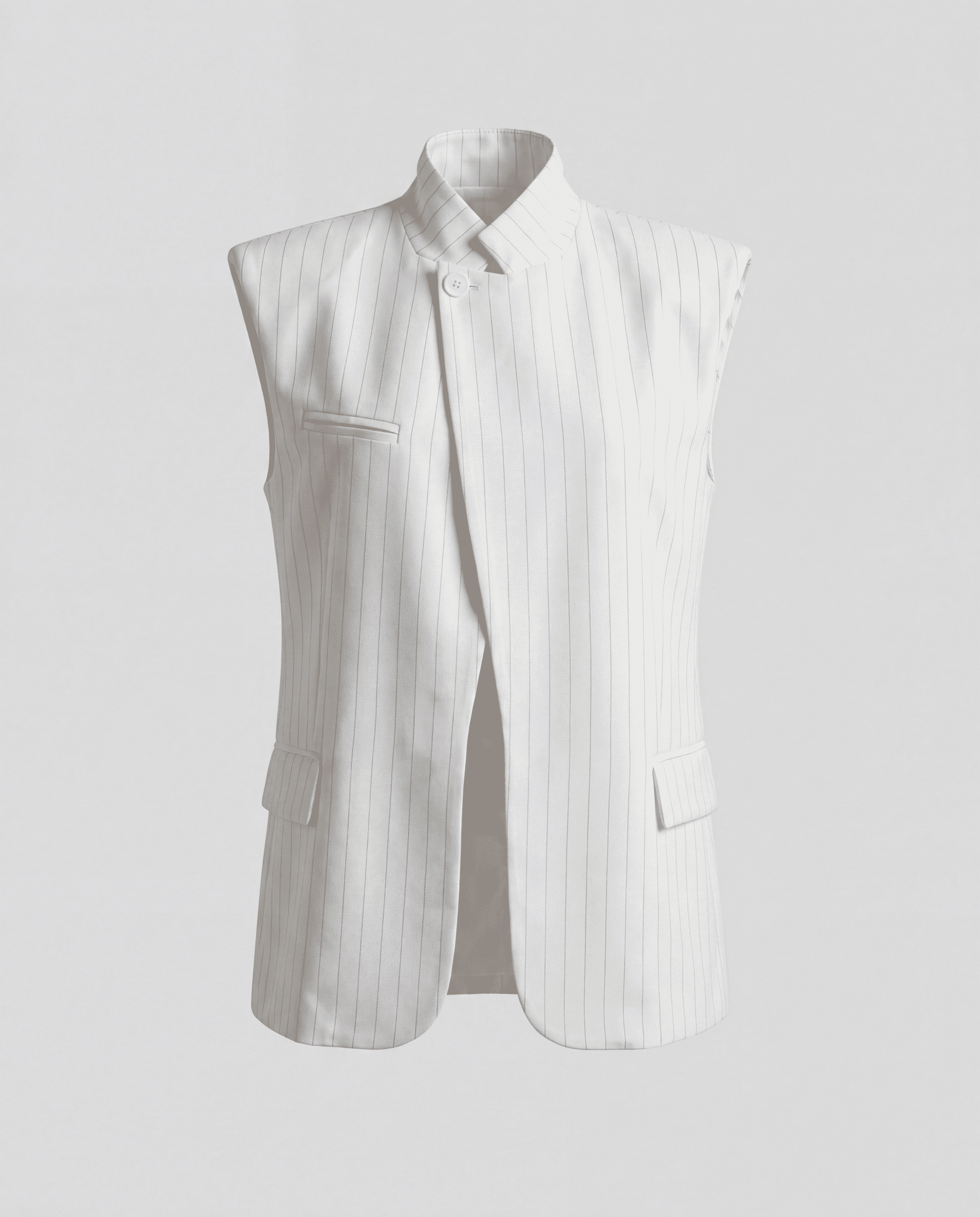 Gilet gessato - bianco