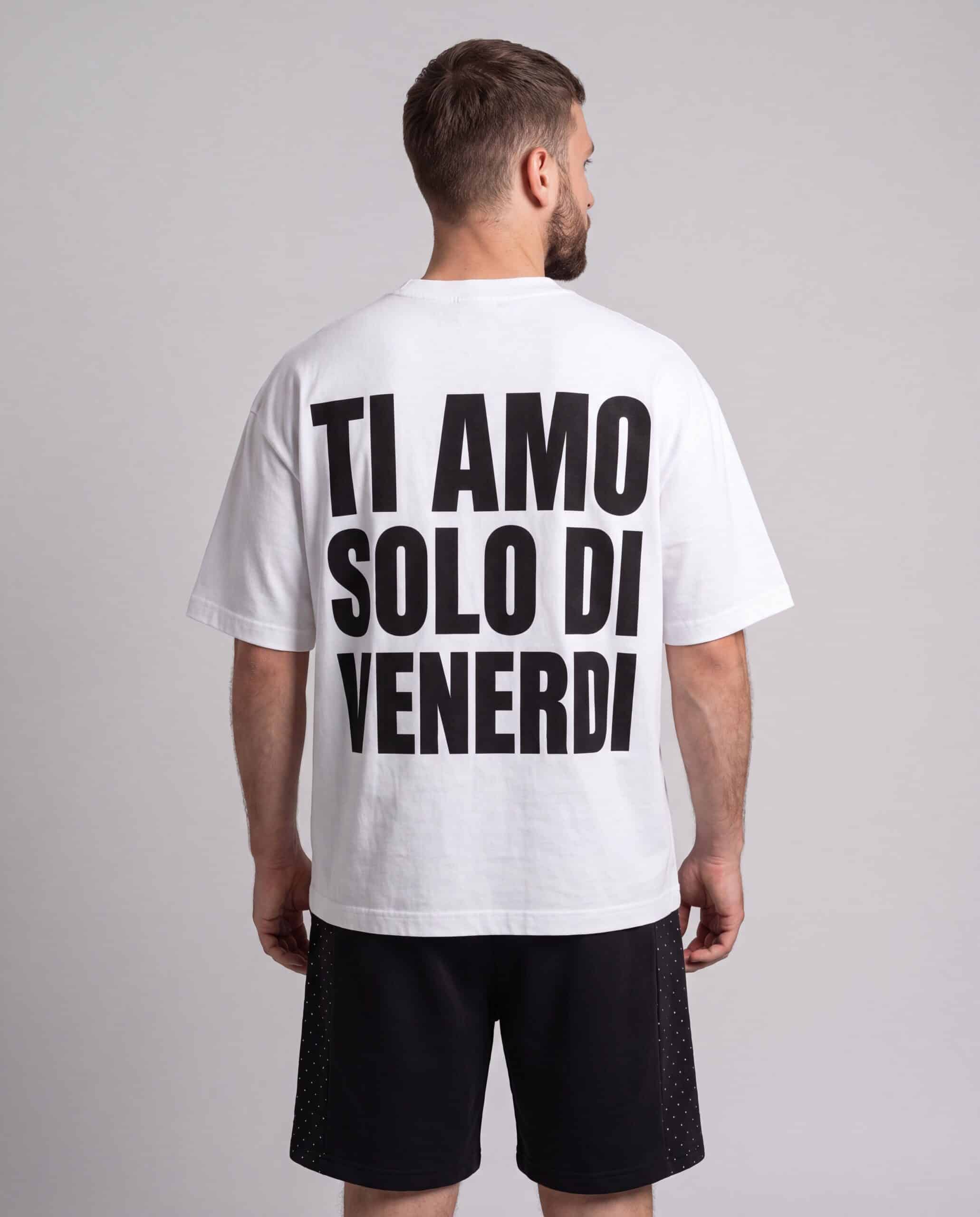 T-shirt bianco - ti amo solo di venerdì