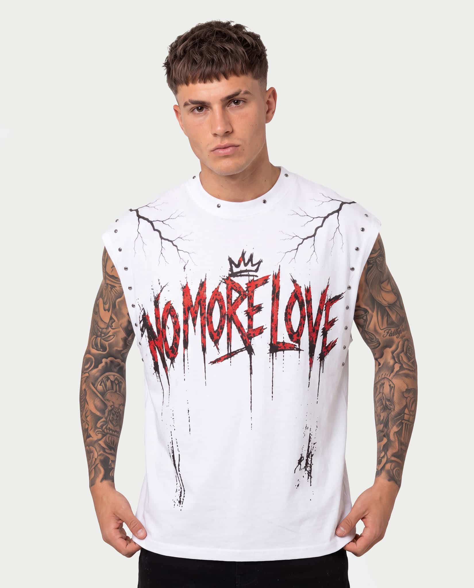 T-shirt over smanicata - bianco