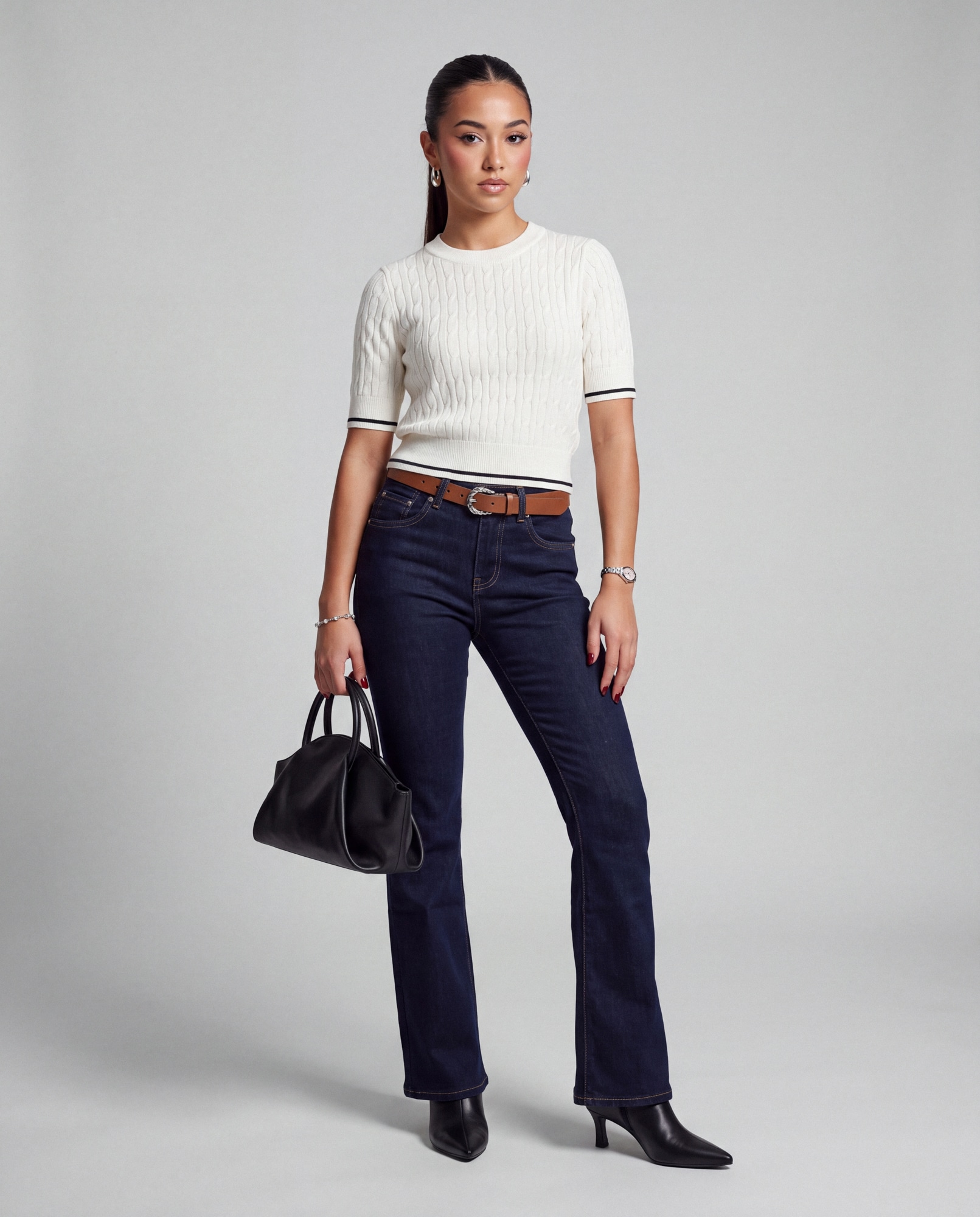 Jeans a zampa - blu scuro