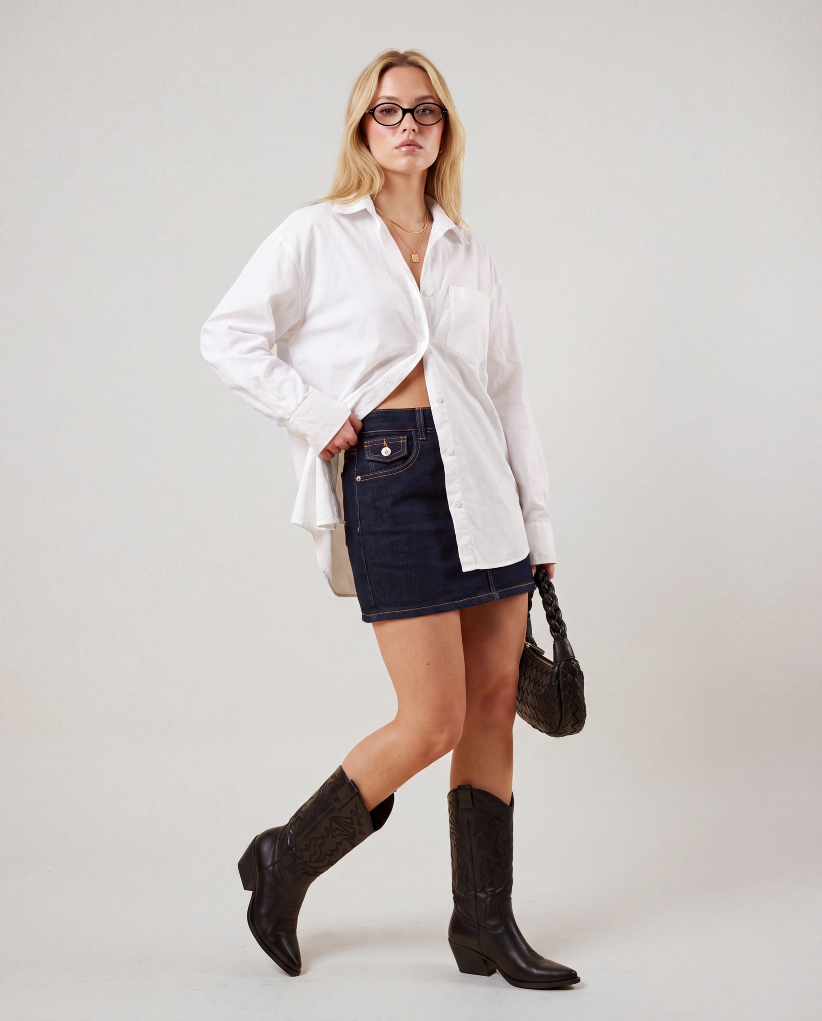 Gonna a shorts - blu scuro