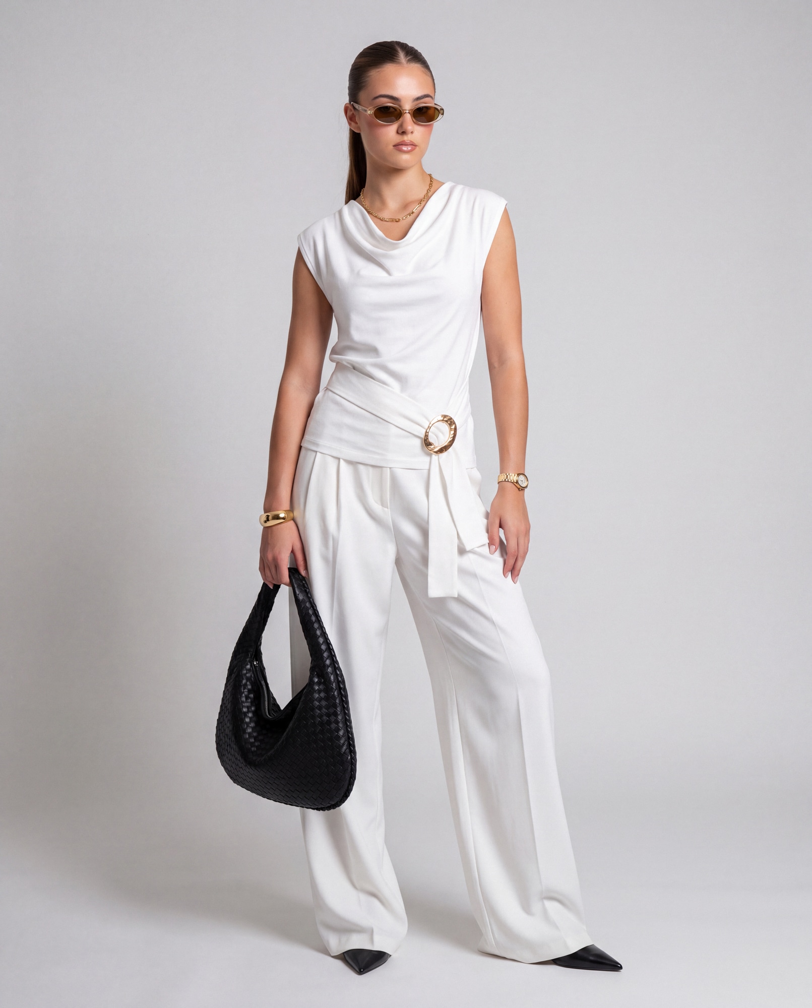 Maglia con anello - bianco
