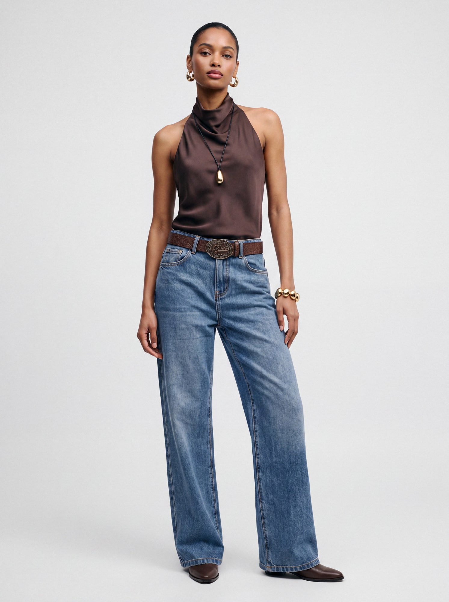 Jeans a palazzo - blu