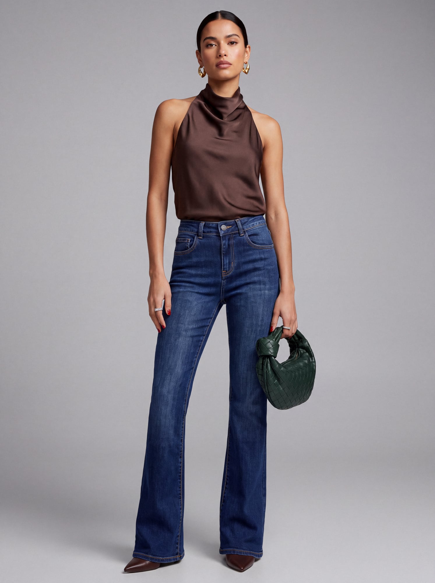 Jeans a zampa -blu scuro