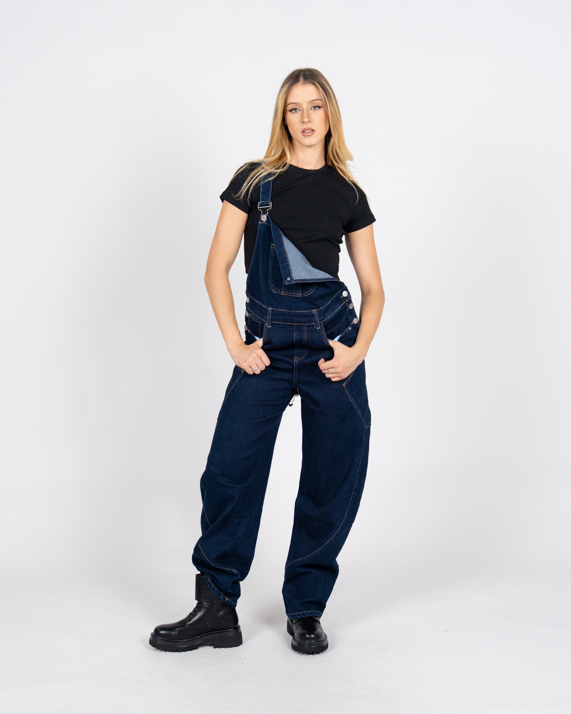 Salopette in denim - blu scuro