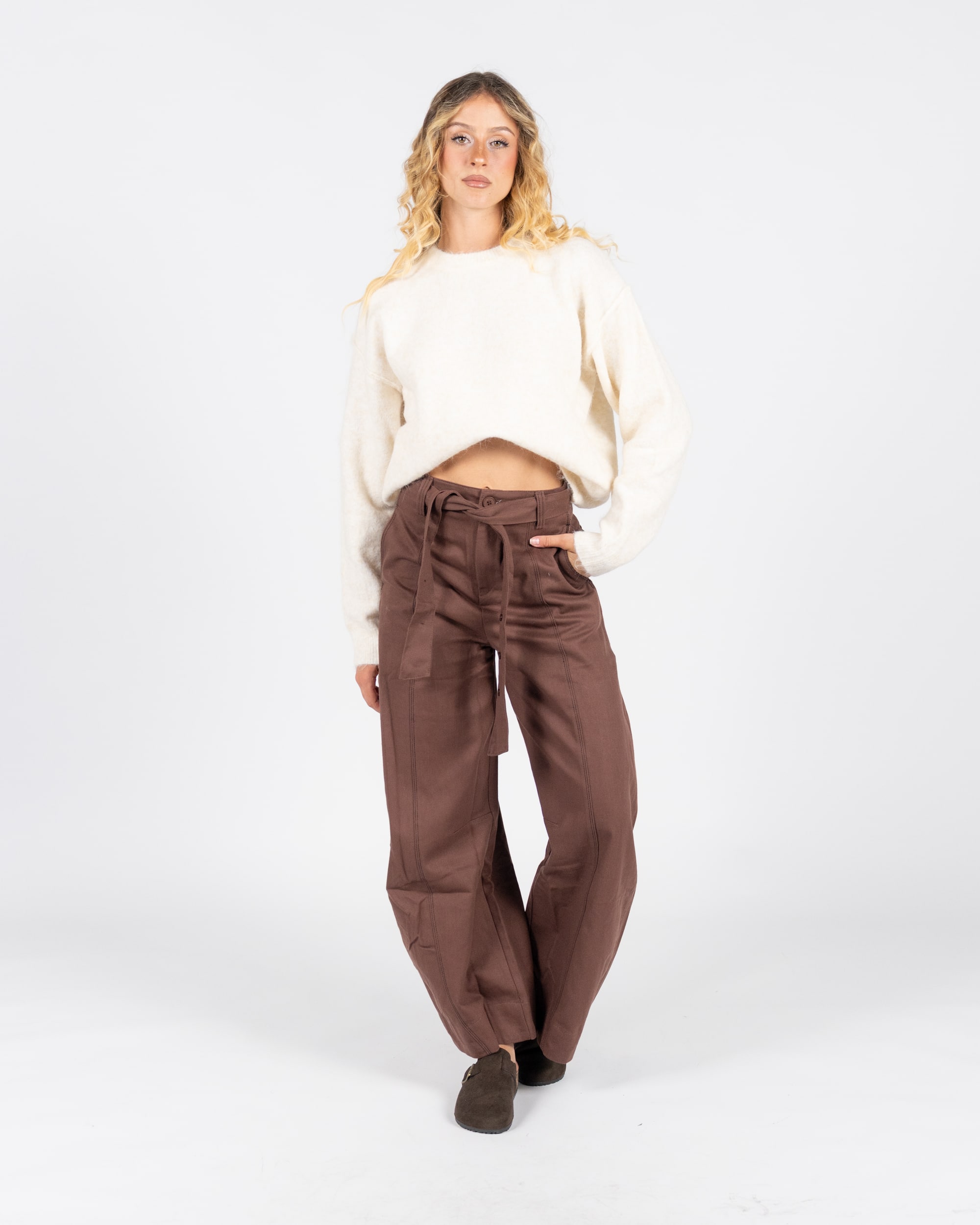 Jeans cargo - marrone